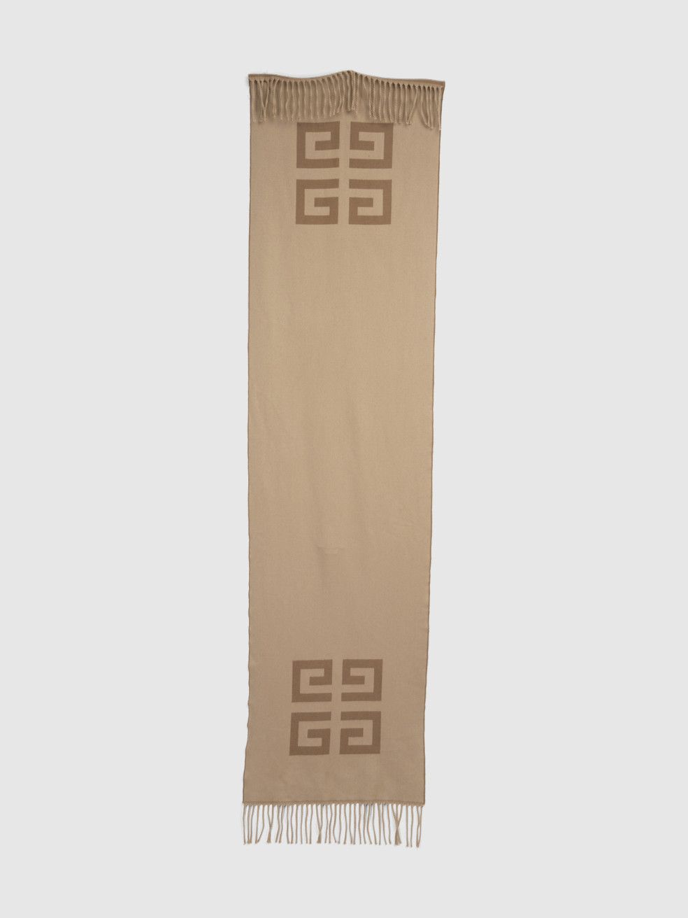 Givenchy Brown Wool Reversible Logo Scarf Size ONE SIZE - 2 Thumbnail