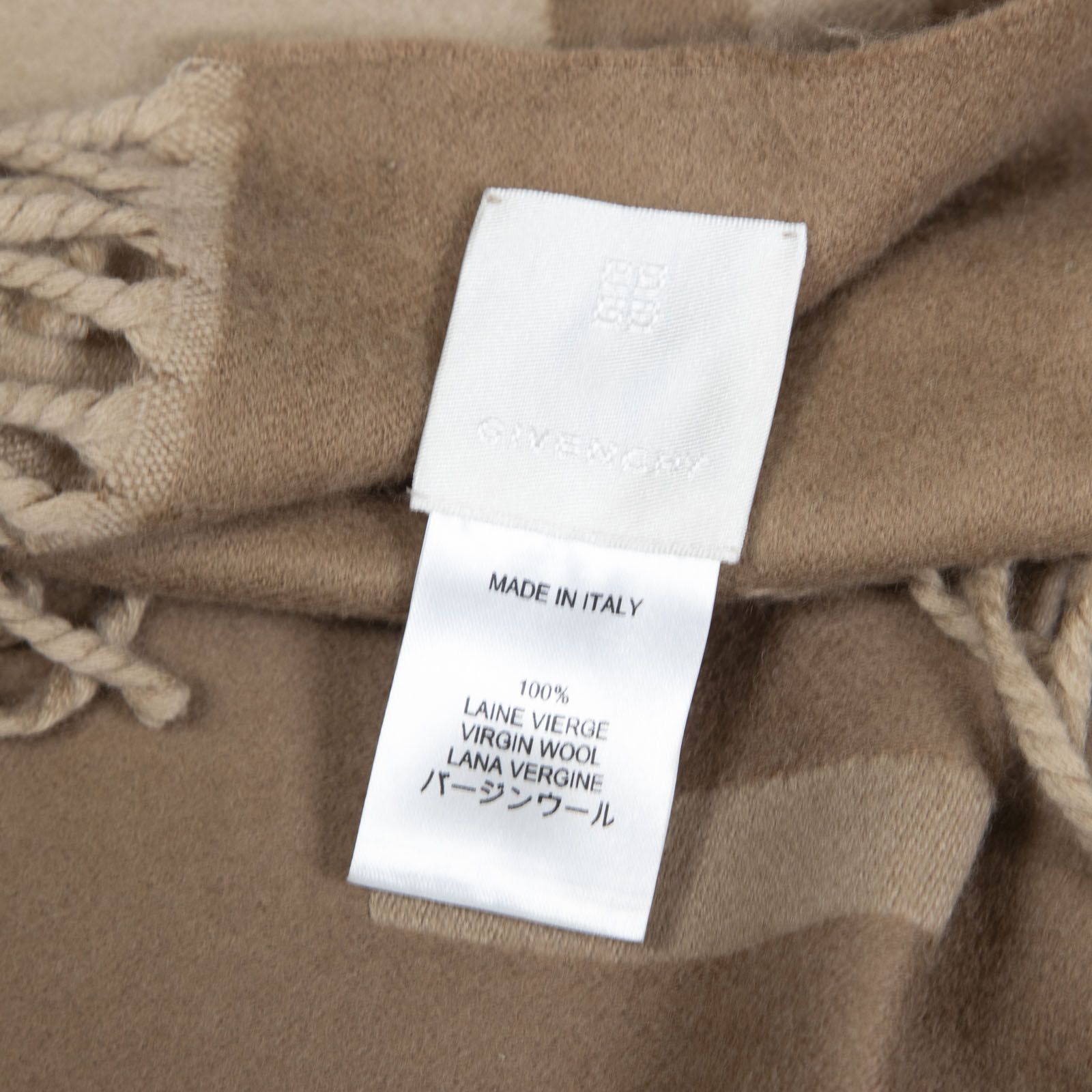 Givenchy Brown Wool Reversible Logo Scarf Size ONE SIZE - 8 Thumbnail