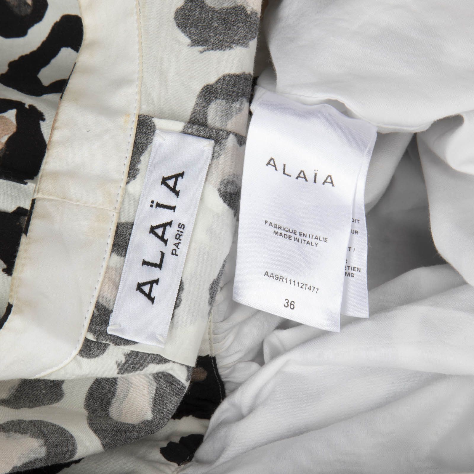 Alaia Leopard Print Belted Knee Length Dress Size XS / US 0-2 / IT 36-38 - 15 Thumbnail