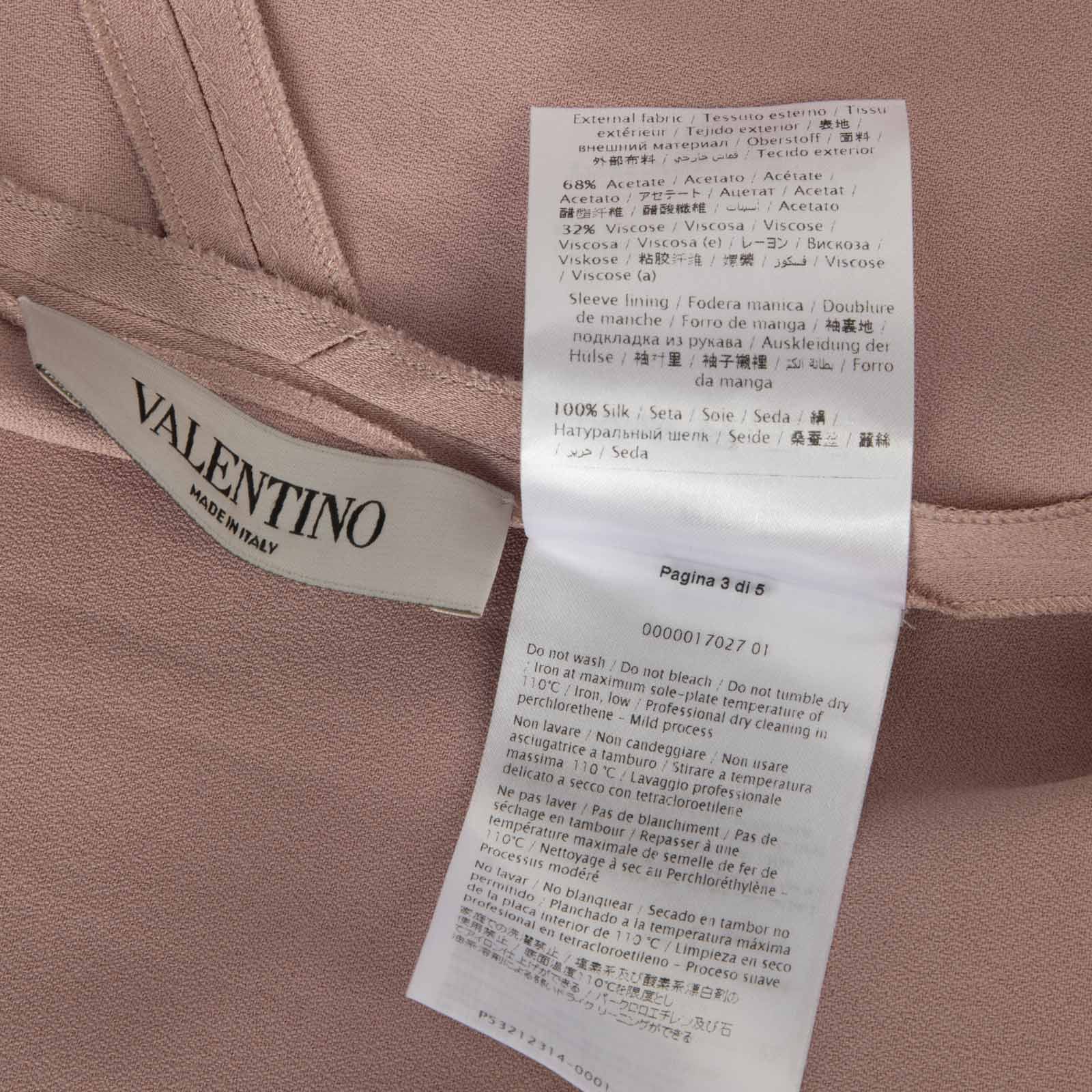 Valentino Pink Wide Sleeves Blouse Size XS / US 0-2 / IT 36-38 - 5 Thumbnail