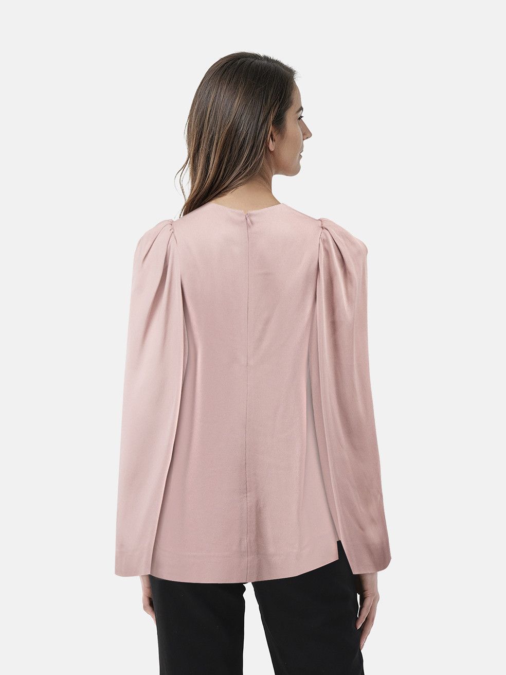Valentino Pink Wide Sleeves Blouse Size XS / US 0-2 / IT 36-38 - 2 Thumbnail