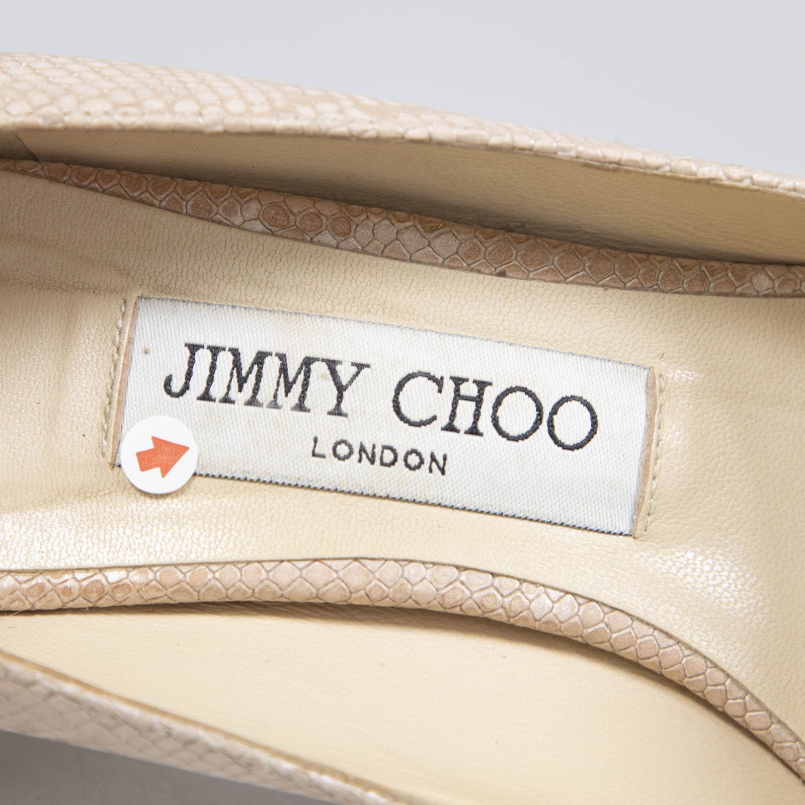 Jimmy Choo Romy 85 Lizard Embossed Pumps Size US 5.5 / IT 35.5 - 11 Thumbnail
