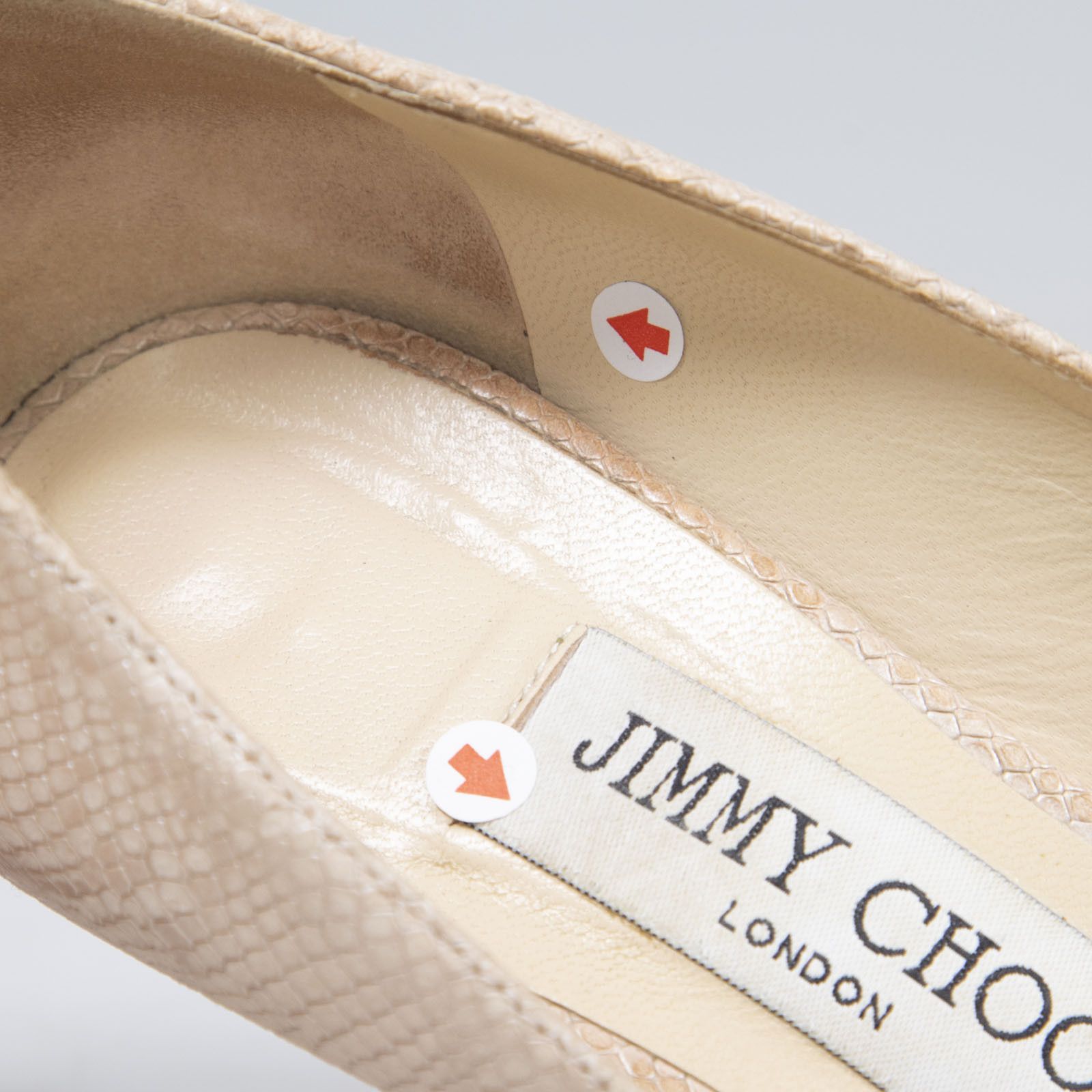 Jimmy Choo Romy 85 Lizard Embossed Pumps Size US 5.5 / IT 35.5 - 20 Thumbnail