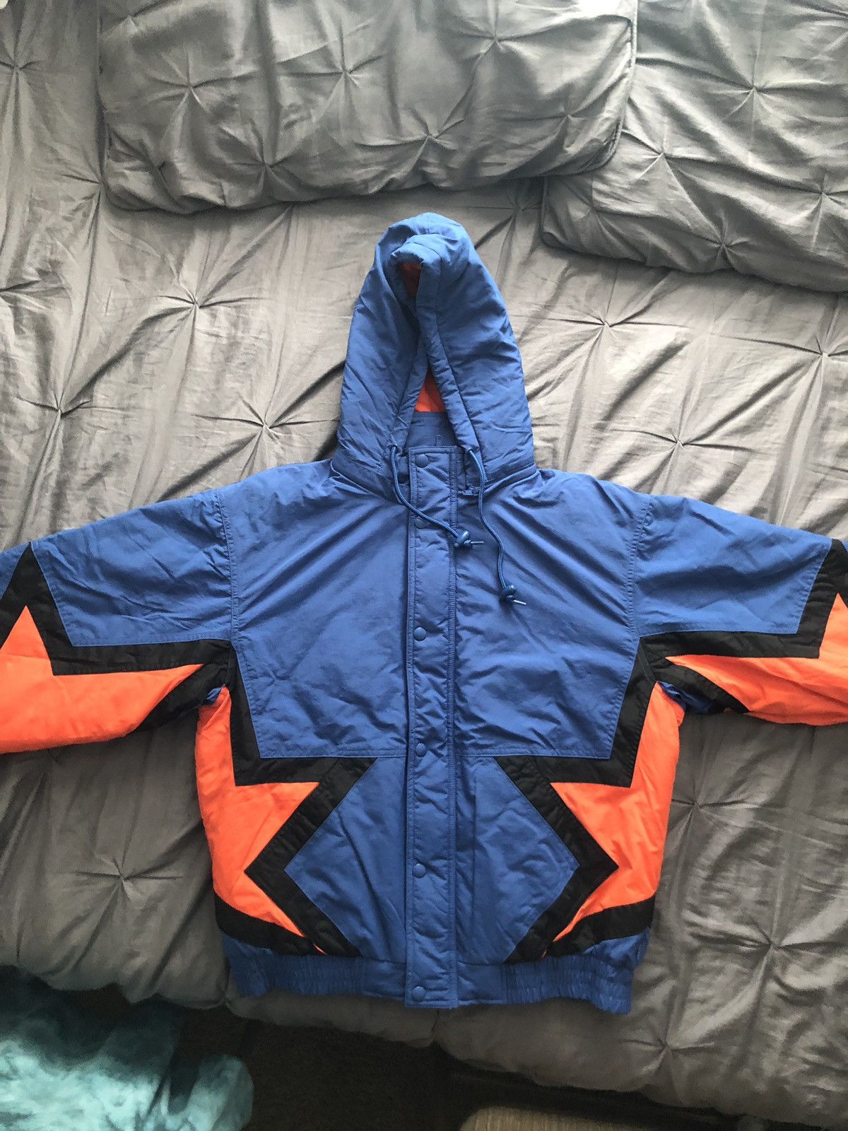 Supreme Supreme Stars Puffy Jacket Royal Sz: M DS | Grailed