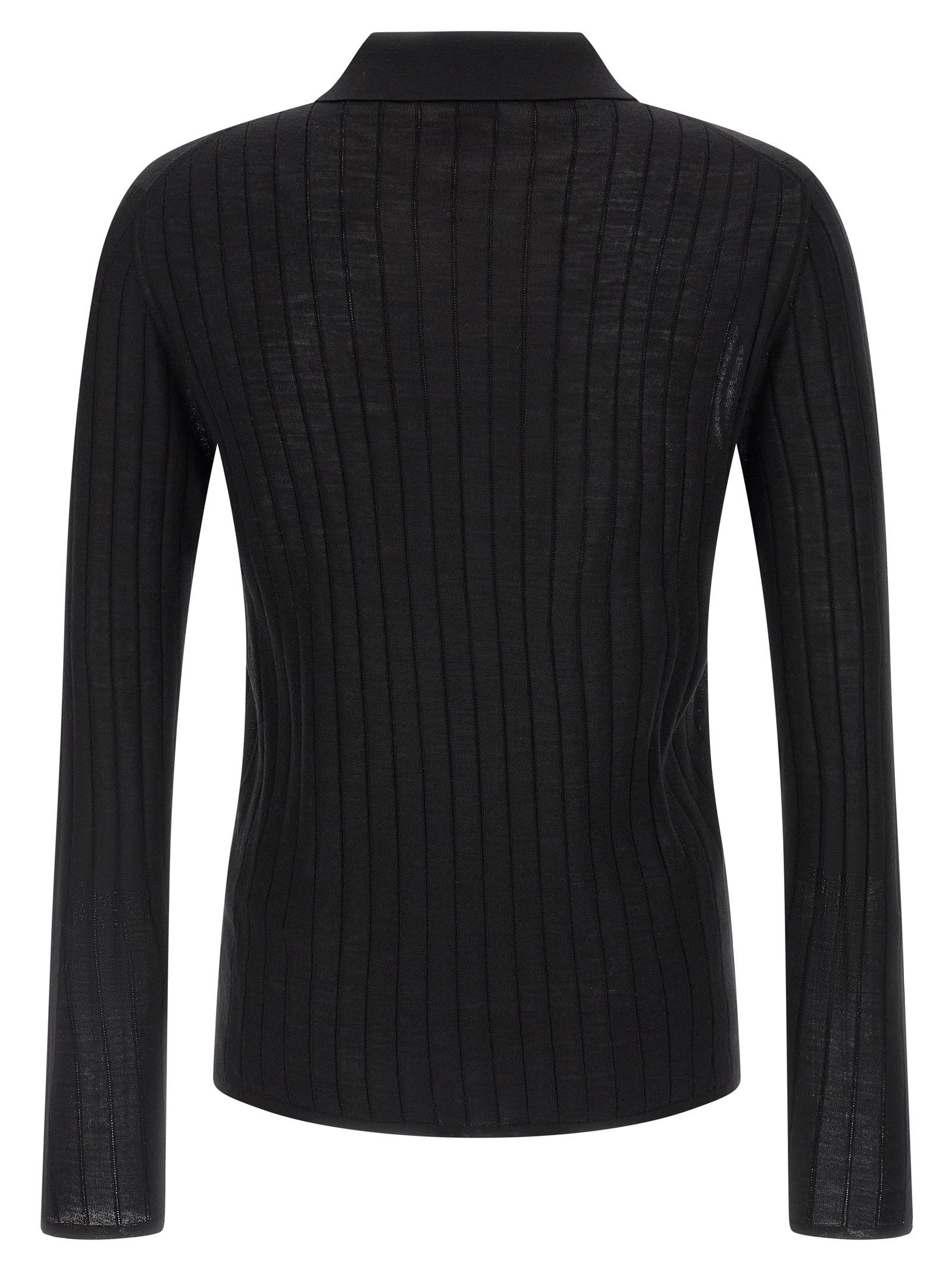 Saint Laurent Paris Pointelle Wool Polo Shirt Size US L / EU 52-54 / 3 - 2 Thumbnail
