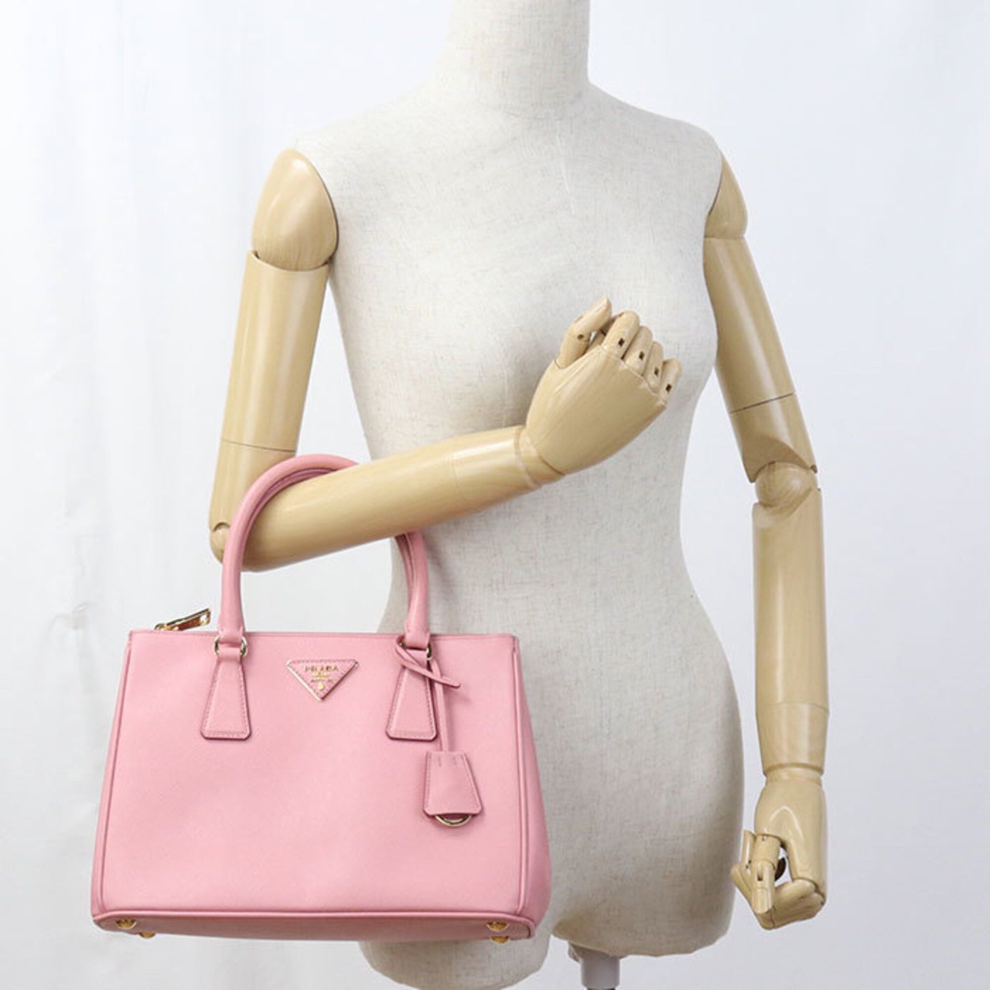 Prada PRADA tote bag, medium size, Galleria, women's, pink. Size ONE SIZE - 10 Thumbnail