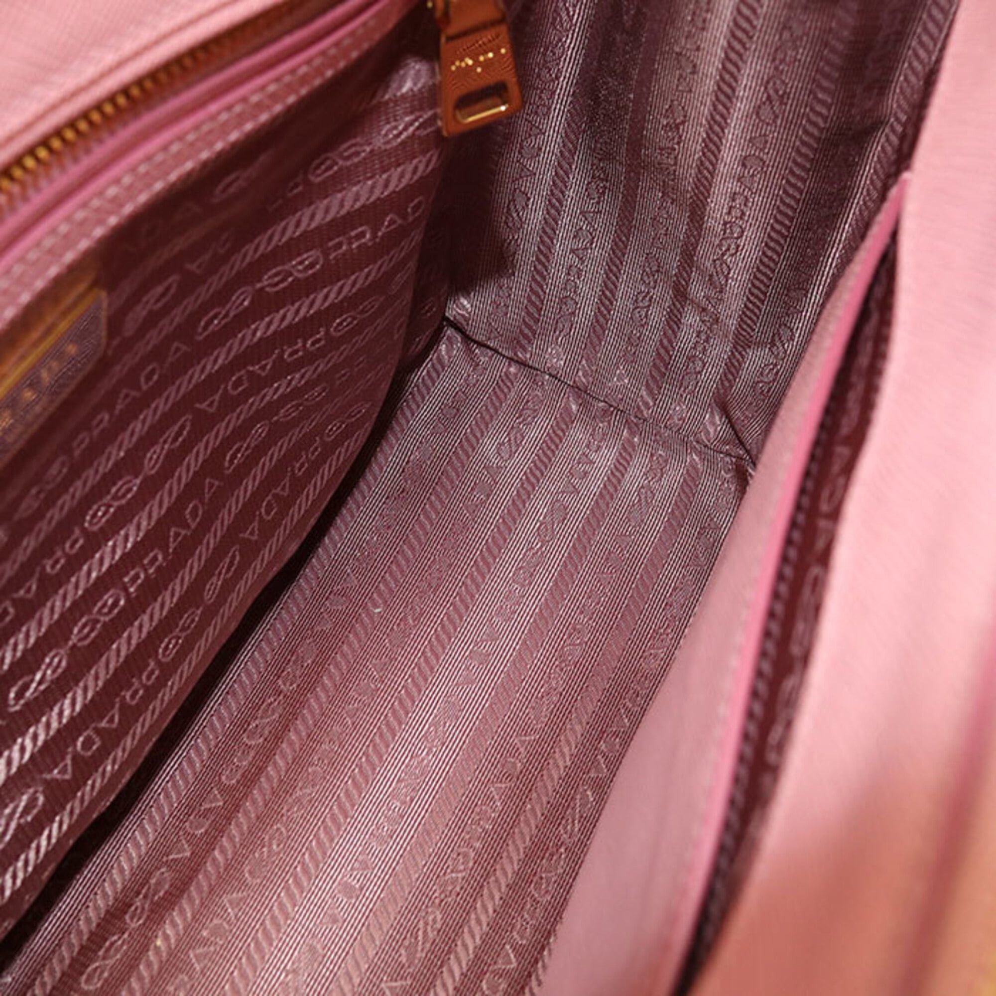 Prada PRADA tote bag, medium size, Galleria, women's, pink. Size ONE SIZE - 4 Thumbnail