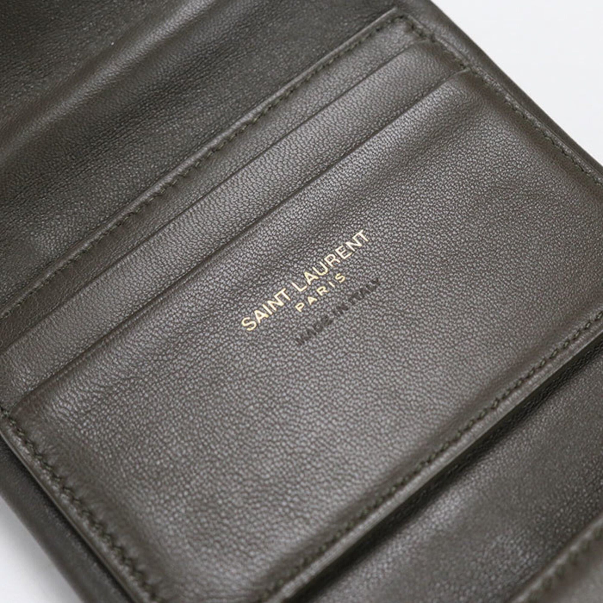 Saint Laurent Paris SAINT LAURENT Tri-fold Wallet 764000 Women's Gray Size ONE SIZE - 5 Thumbnail