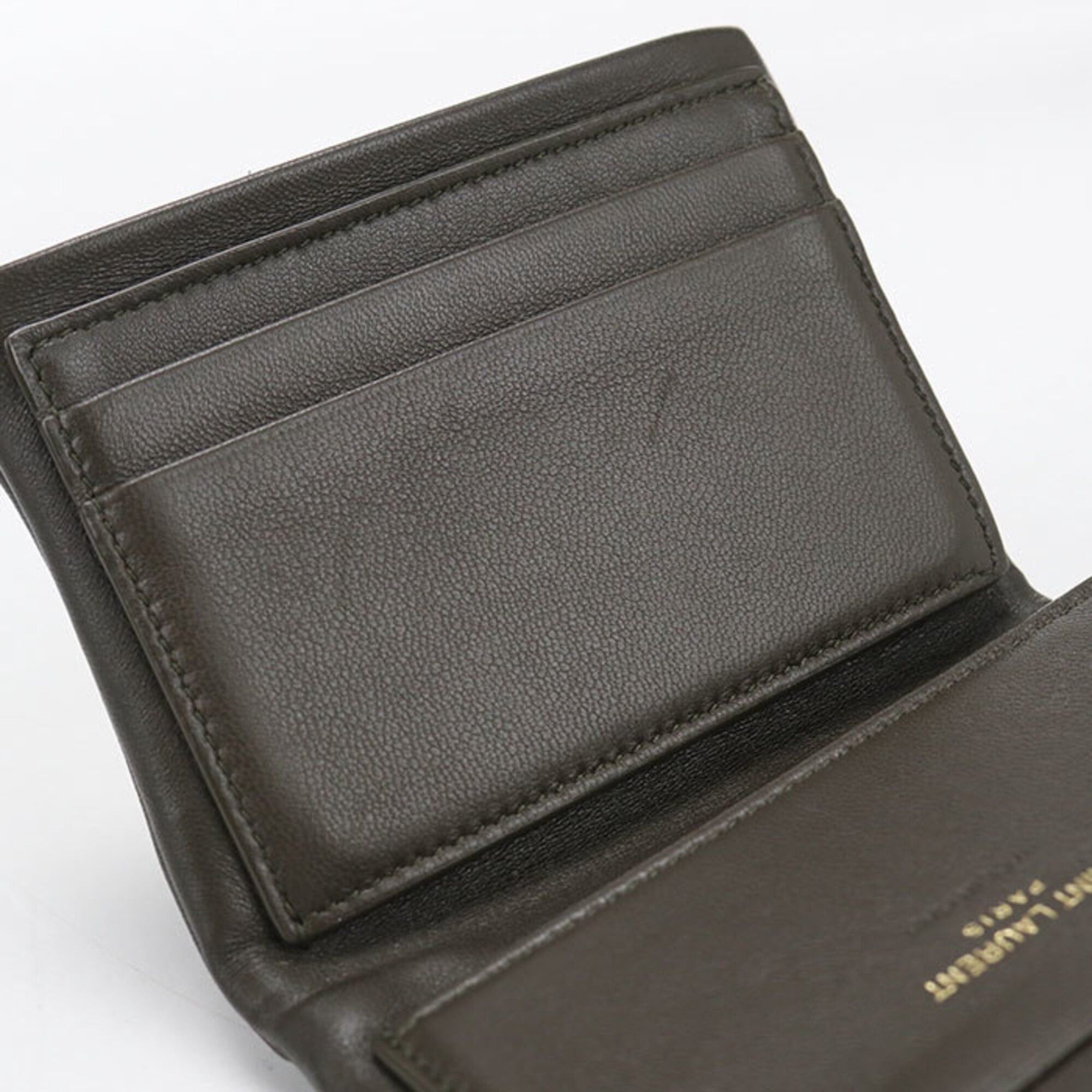 Saint Laurent Paris SAINT LAURENT Tri-fold Wallet 764000 Women's Gray Size ONE SIZE - 4 Thumbnail