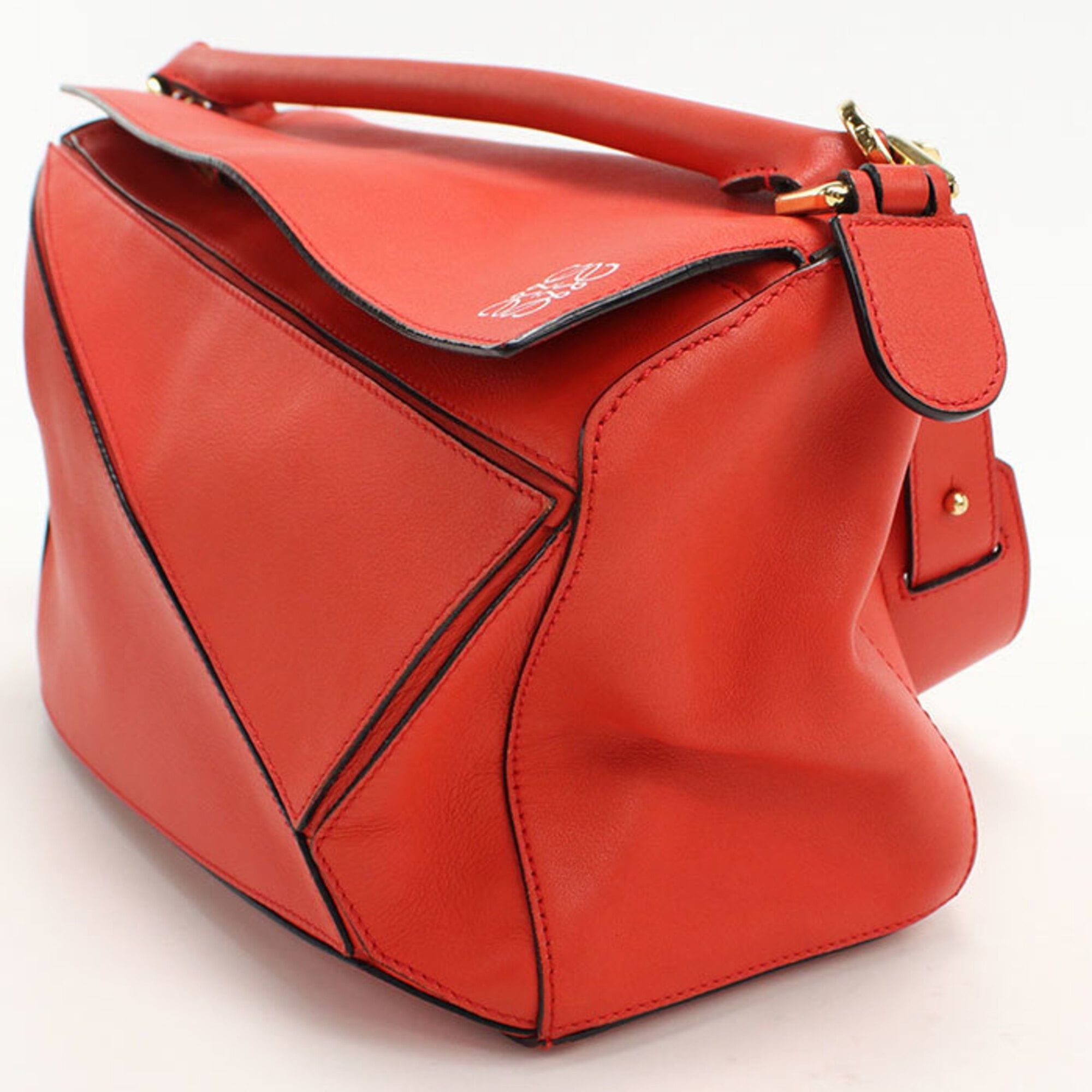 Loewe LOEWE handbag, medium size, 2-way, Puzzle design, women's, red. Size ONE SIZE - 8 Thumbnail