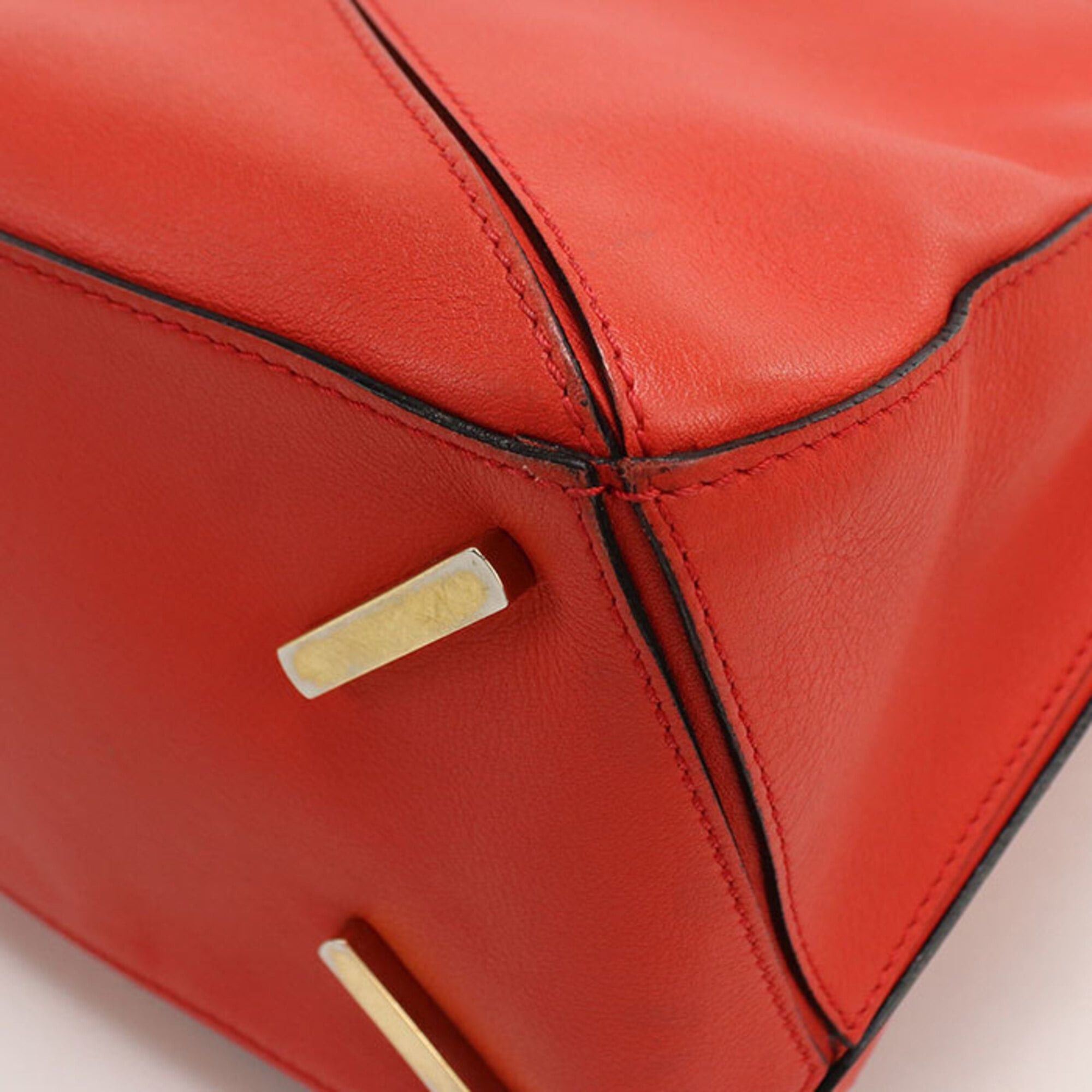 Loewe LOEWE handbag, medium size, 2-way, Puzzle design, women's, red. Size ONE SIZE - 5 Thumbnail