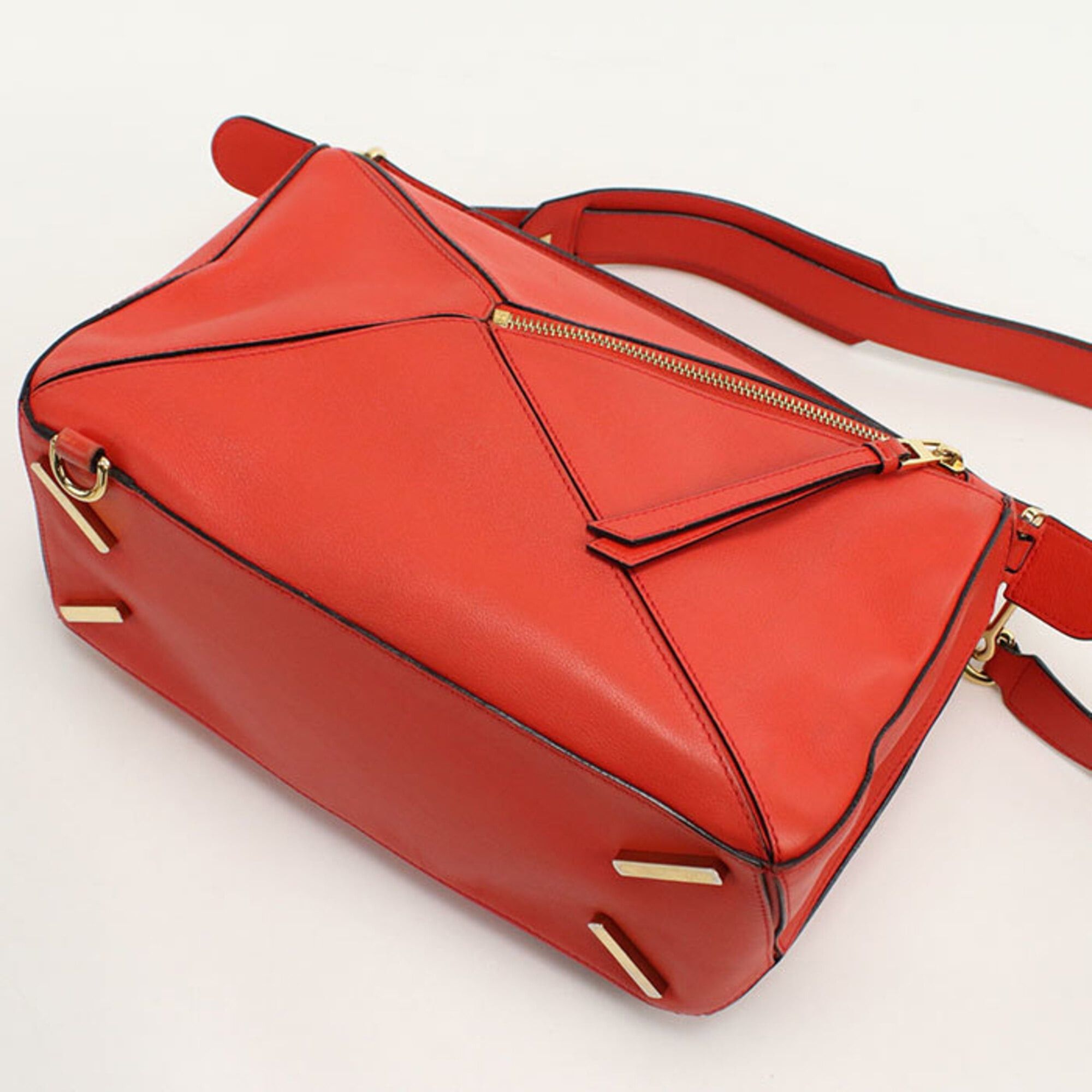 Loewe LOEWE handbag, medium size, 2-way, Puzzle design, women's, red. Size ONE SIZE - 2 Thumbnail
