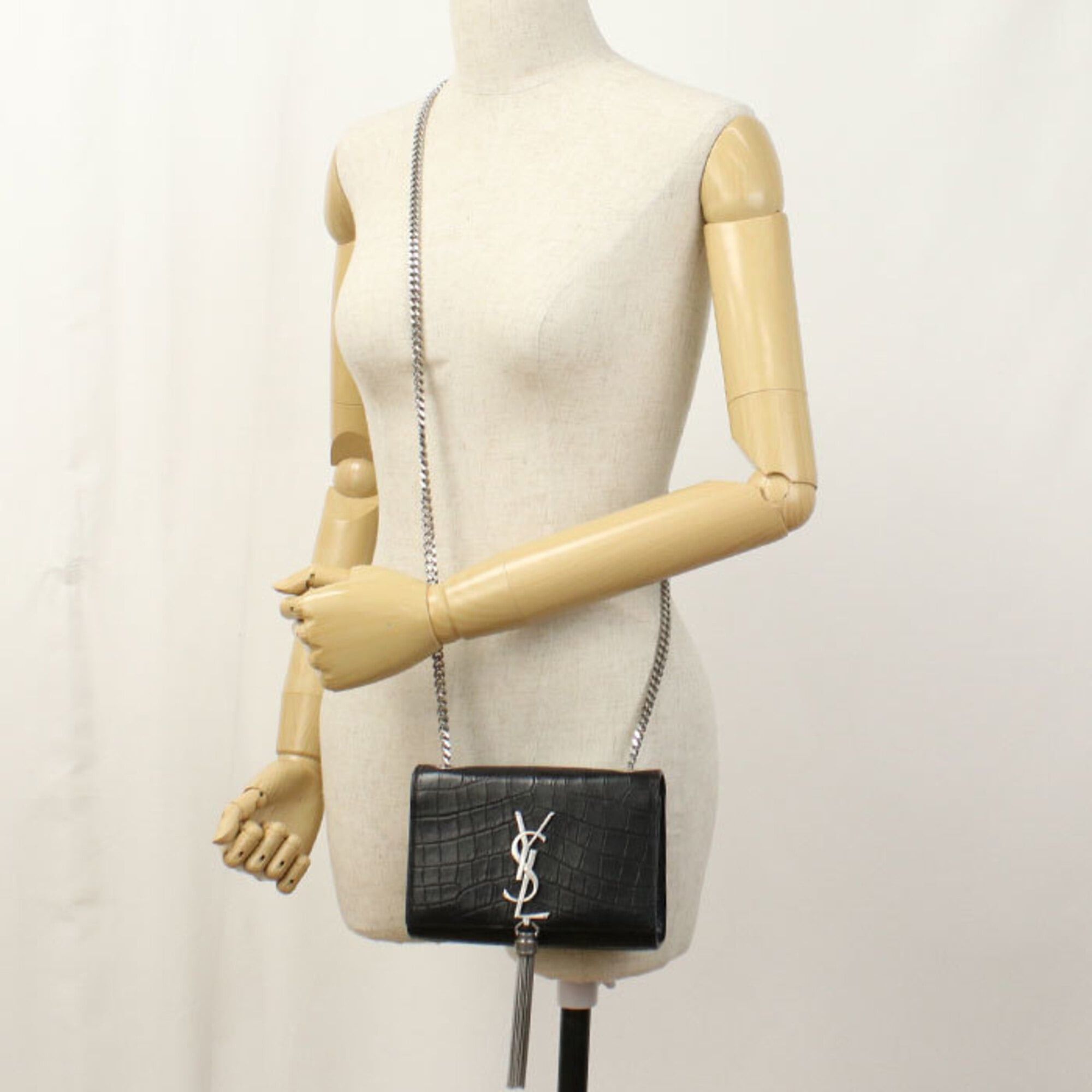 Saint Laurent Paris Saint Laurent Shoulder Bag 354120 Chain Women's Black Size ONE SIZE - 8 Thumbnail