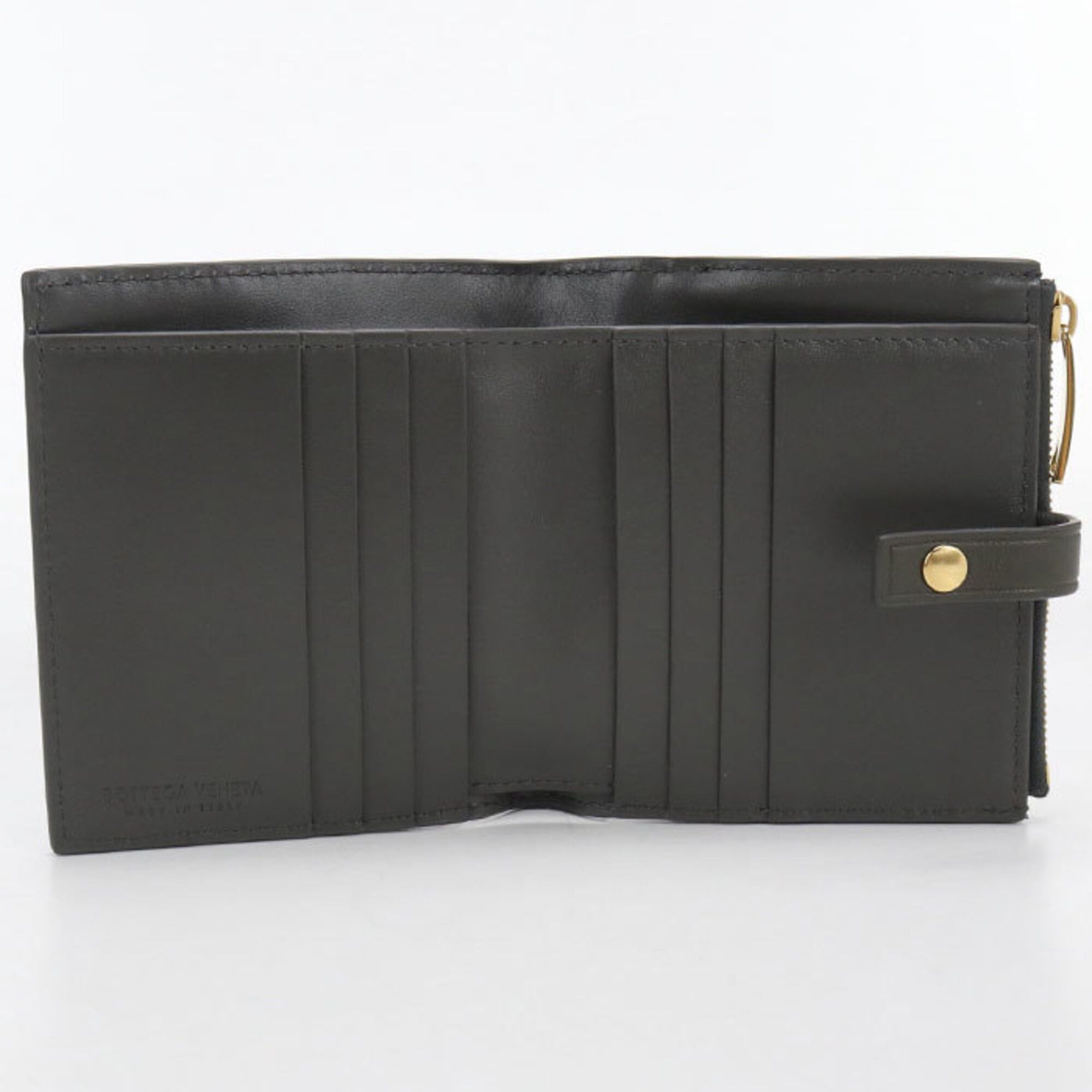 Bottega Veneta Bottega Veneta Bi-fold Wallet Intrecciato Women's Khaki Size ONE SIZE - 3 Thumbnail