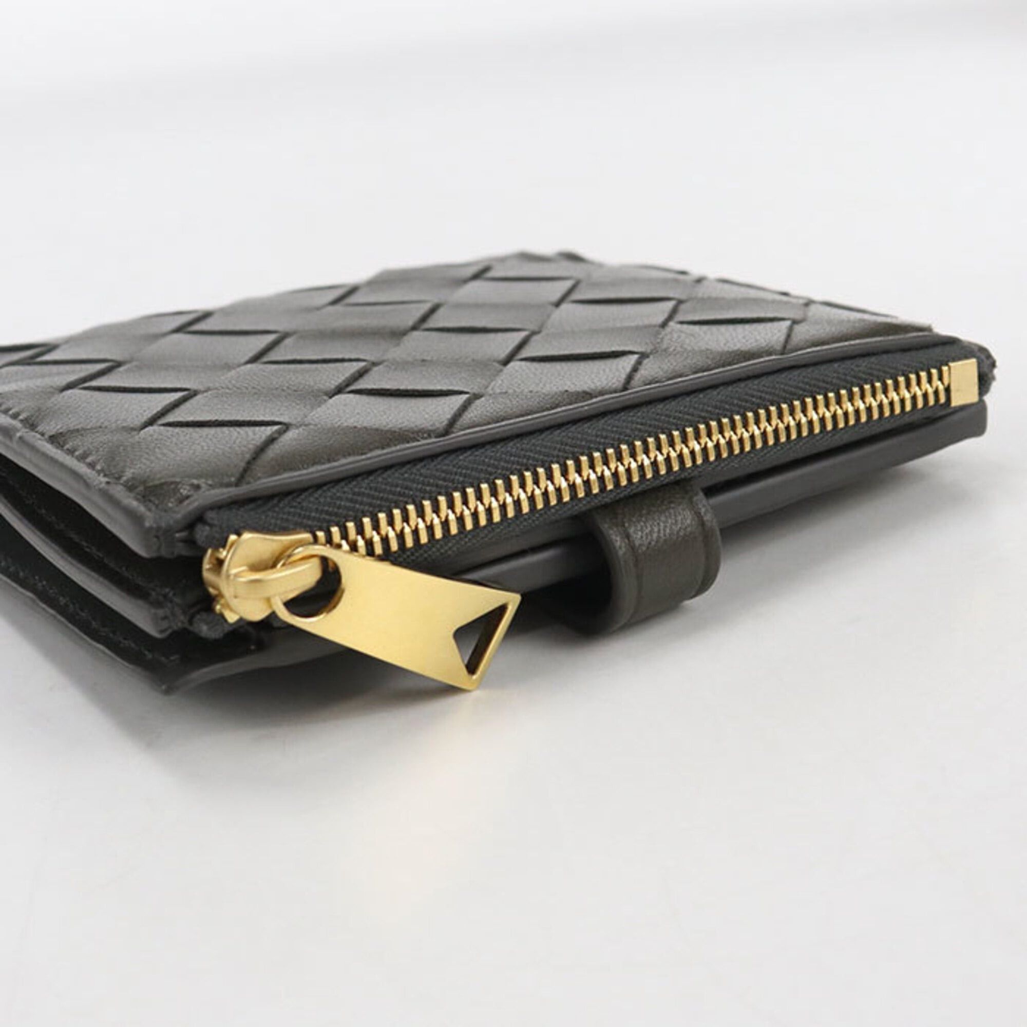 Bottega Veneta Bottega Veneta Bi-fold Wallet Intrecciato Women's Khaki Size ONE SIZE - 7 Thumbnail