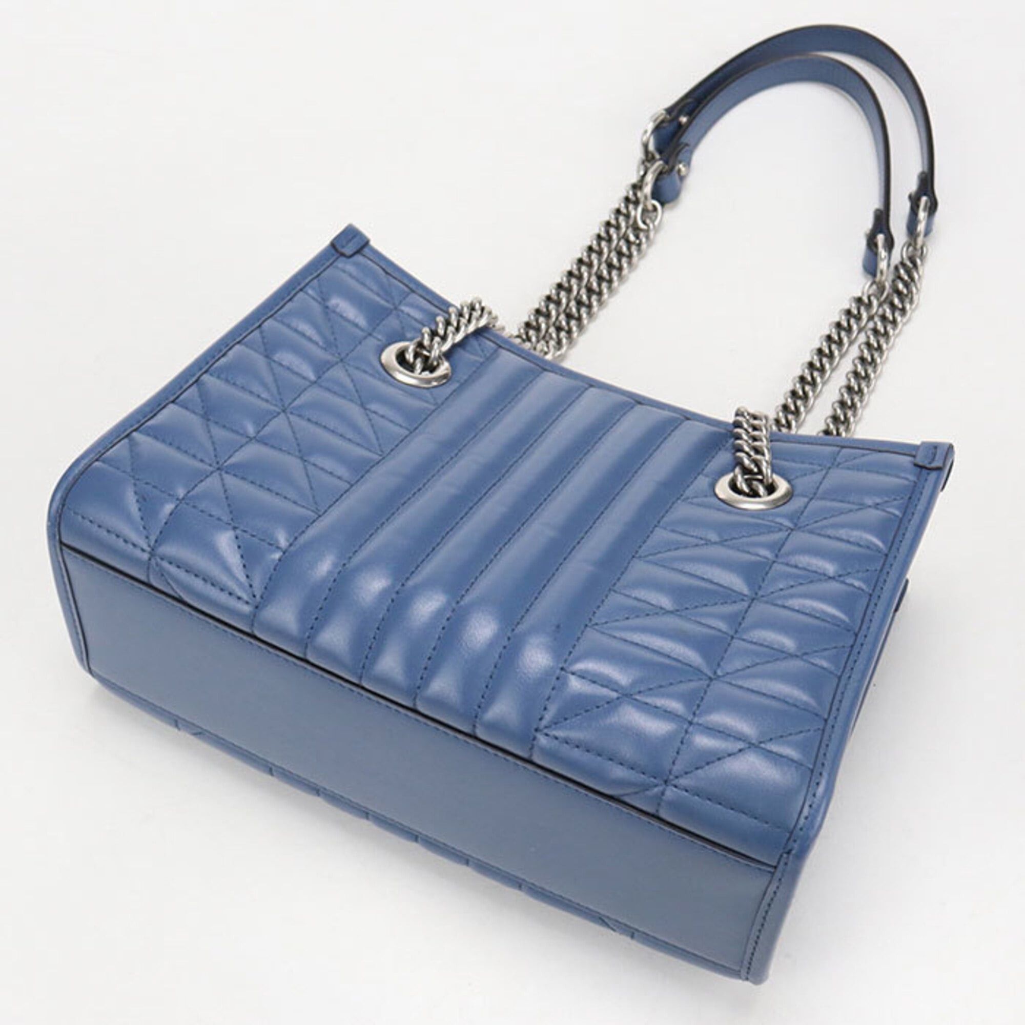 Gucci Gucci Tote Bag 681483 Chain GG Marmont Women's Blue Size ONE SIZE - 2 Thumbnail