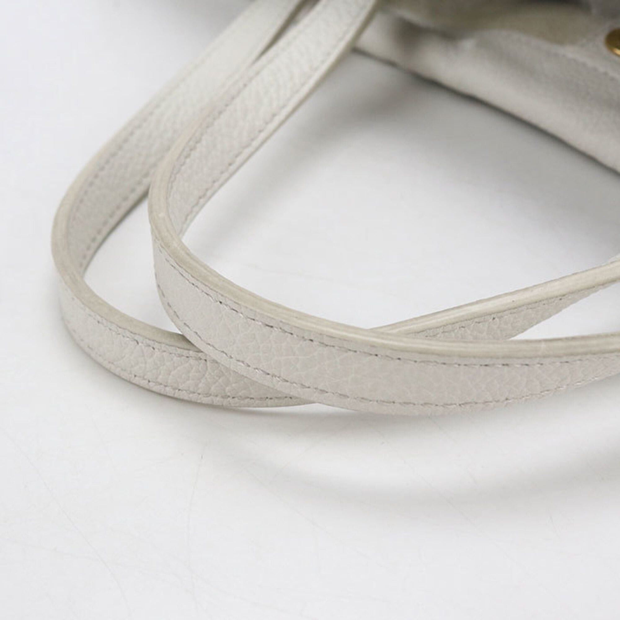 Celine Celine handbag 111013ENY.01BC Small Cabas Drawstring Triomphe Women's White Size ONE SIZE - 8 Thumbnail