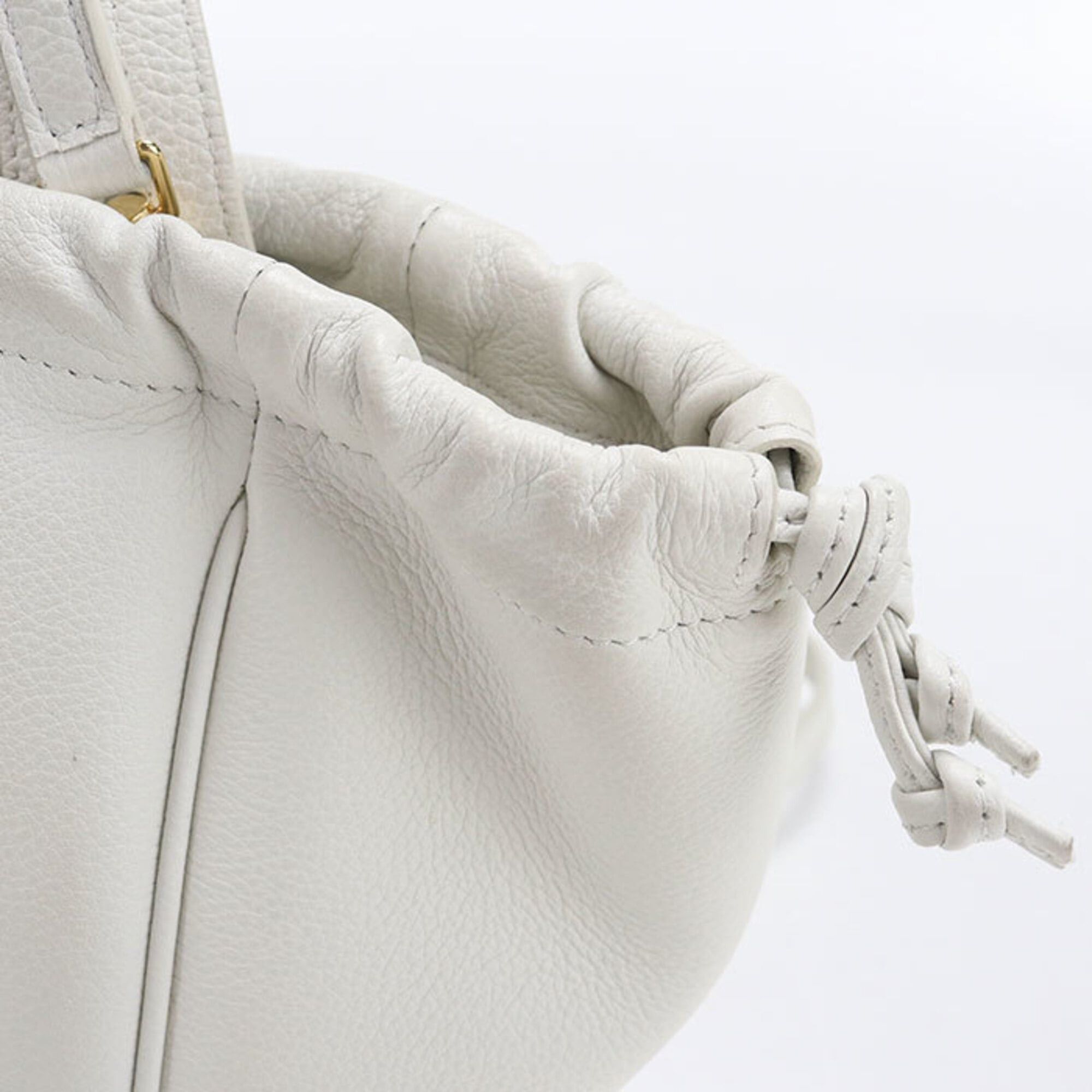 Celine Celine handbag 111013ENY.01BC Small Cabas Drawstring Triomphe Women's White Size ONE SIZE - 6 Thumbnail