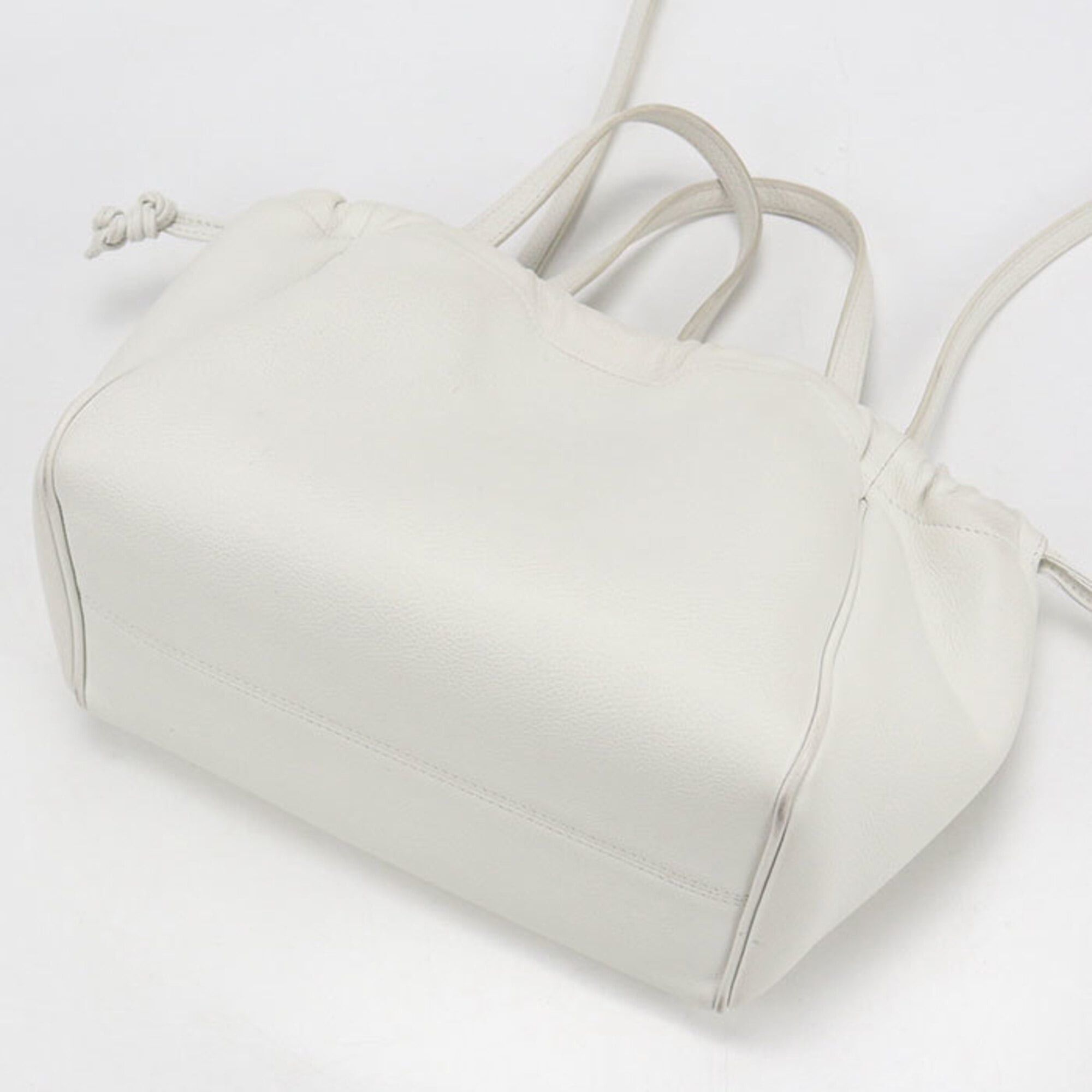 Celine Celine handbag 111013ENY.01BC Small Cabas Drawstring Triomphe Women's White Size ONE SIZE - 2 Thumbnail