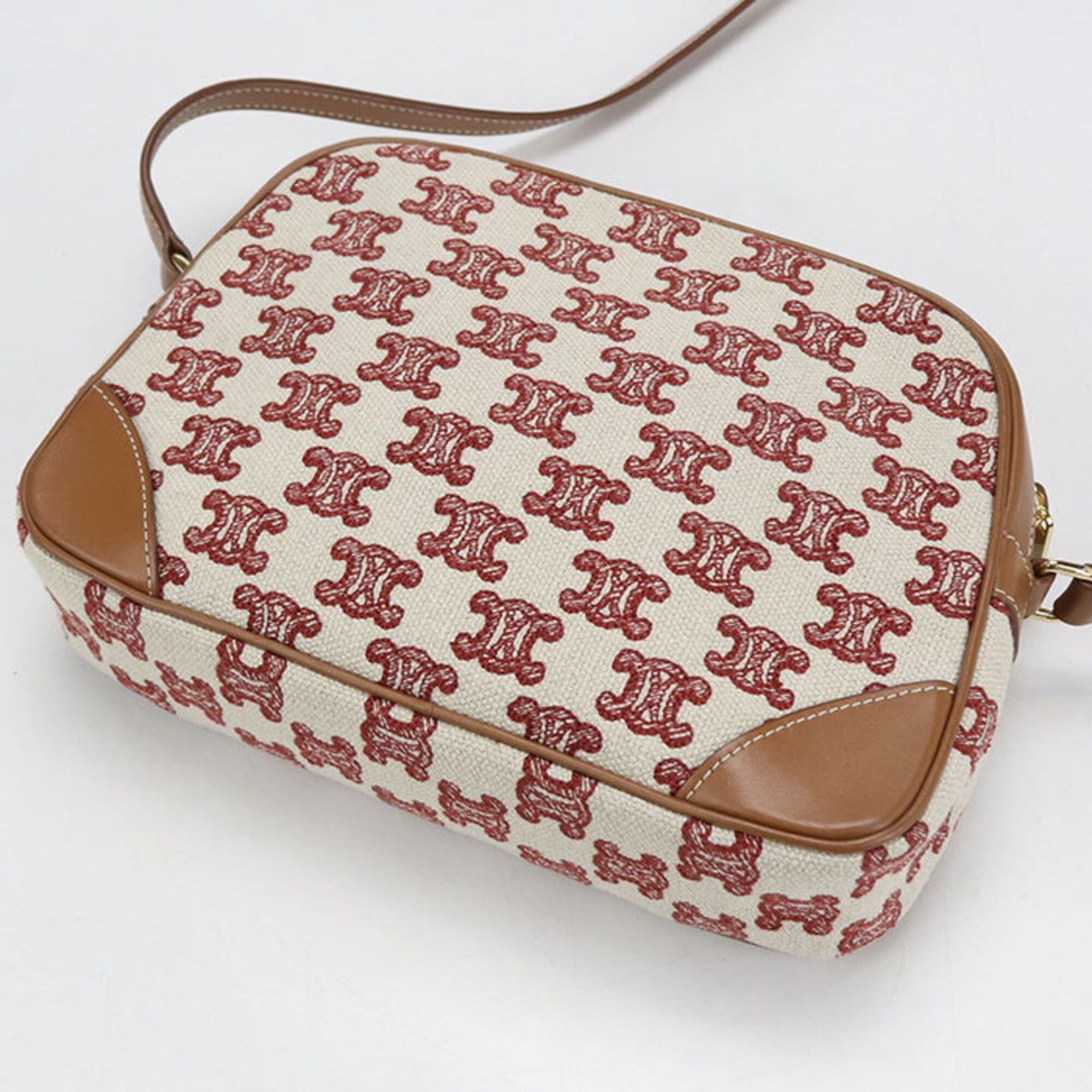 Celine Celine Crossbody Shoulder Bag 194332CS8 Triomphe Women's Brown Size ONE SIZE - 2 Thumbnail