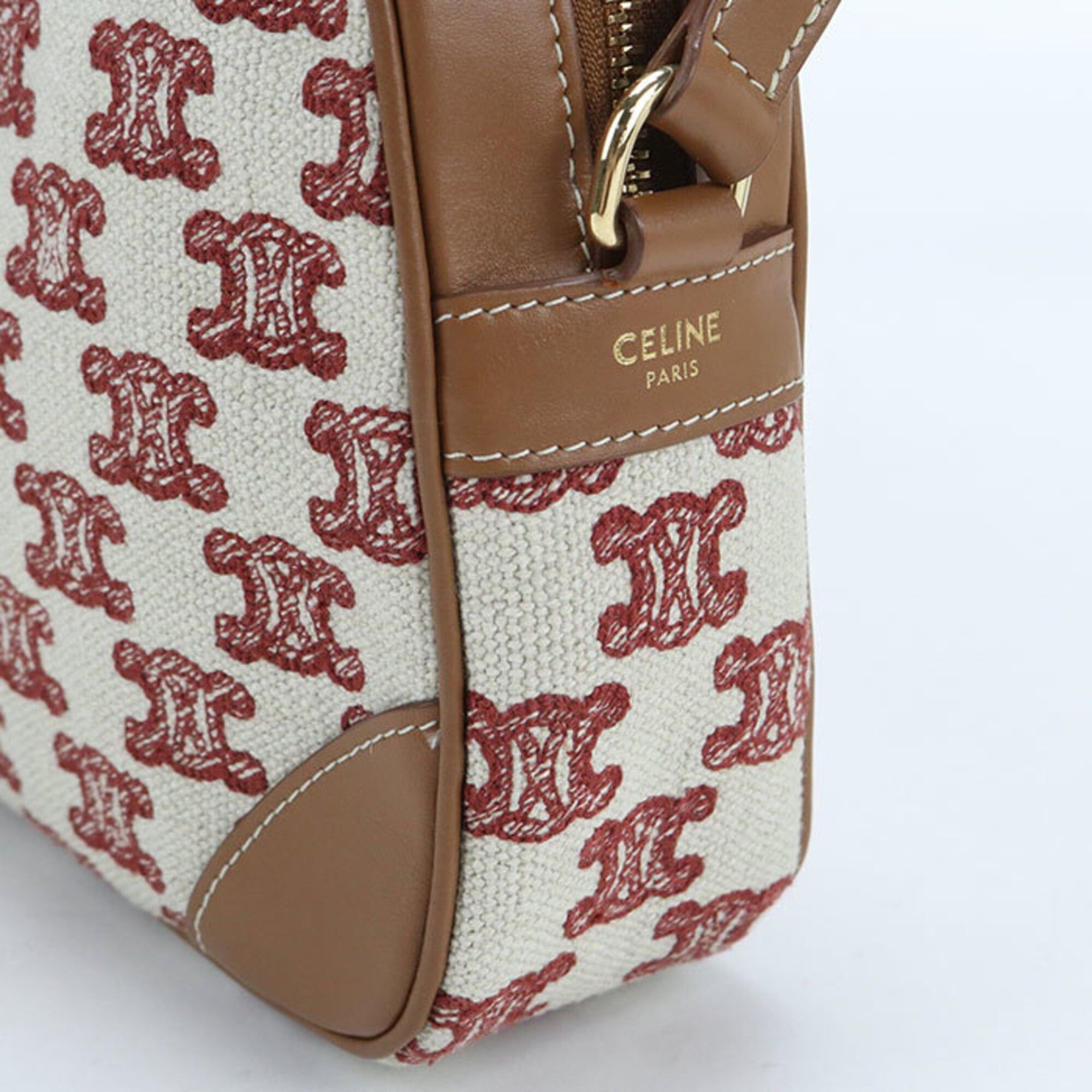 Celine Celine Crossbody Shoulder Bag 194332CS8 Triomphe Women's Brown Size ONE SIZE - 7 Thumbnail