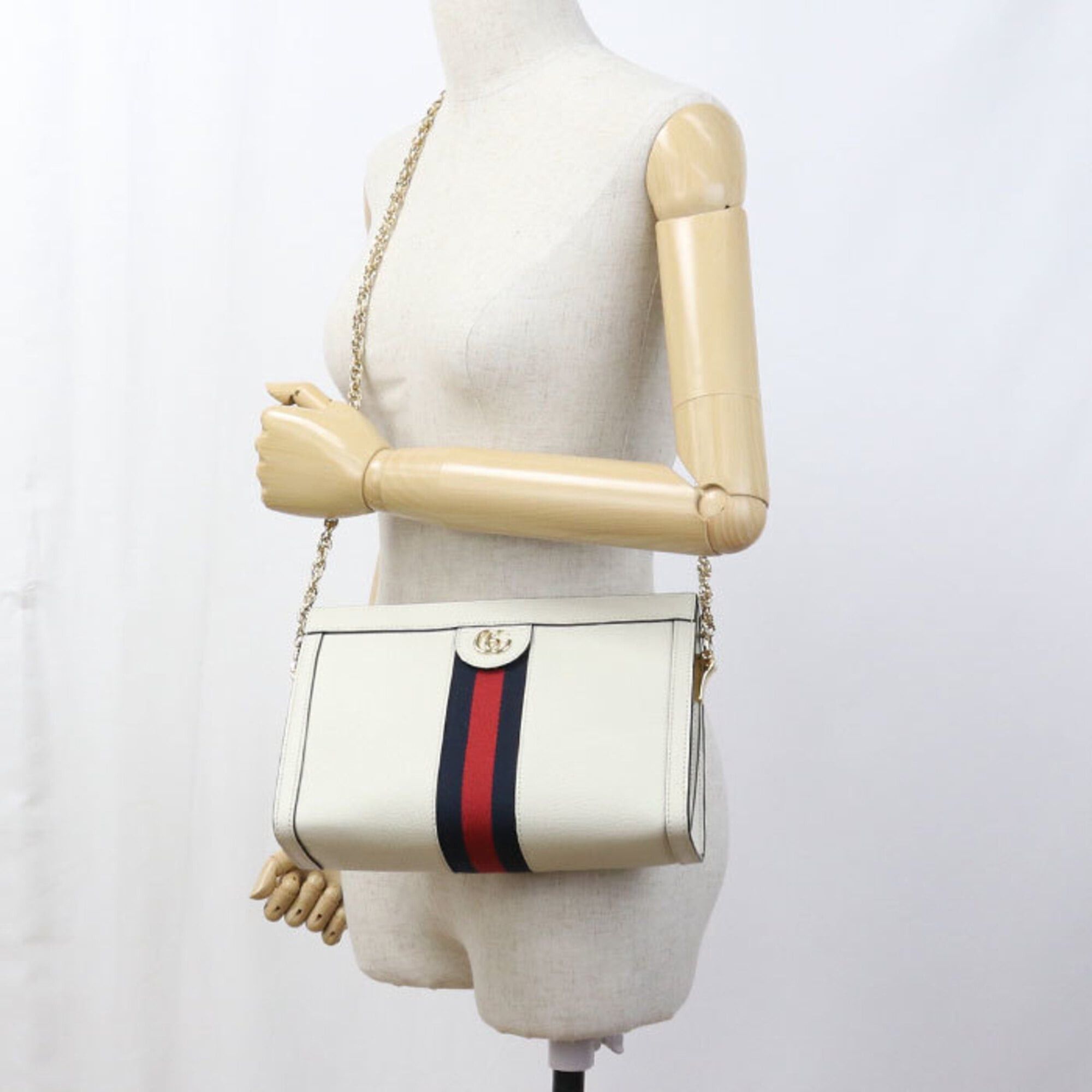 Gucci GUCCI Ophidia Chain Shoulder Bag (719883) - Women's, White Size ONE SIZE - 7 Thumbnail