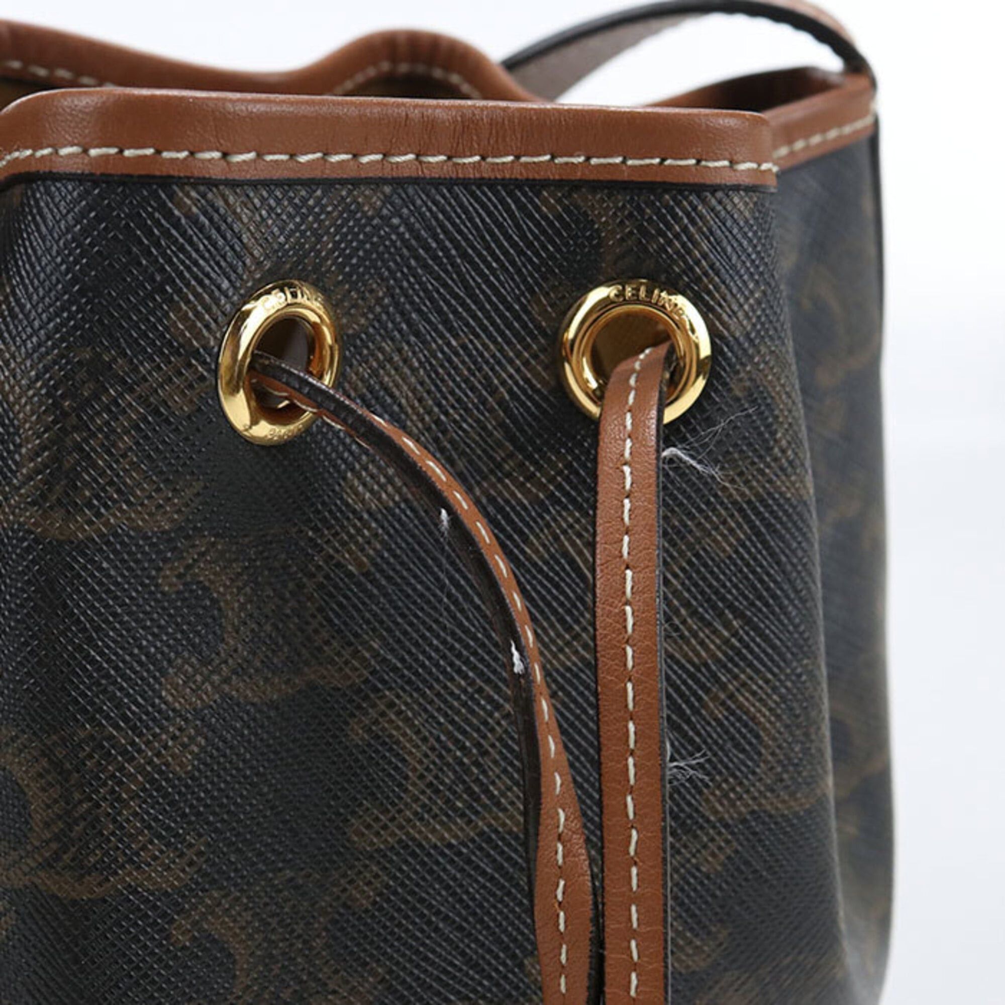 Celine CELINE Triomphe Canvas Shoulder Bag for Women, Brown Size ONE SIZE - 5 Thumbnail