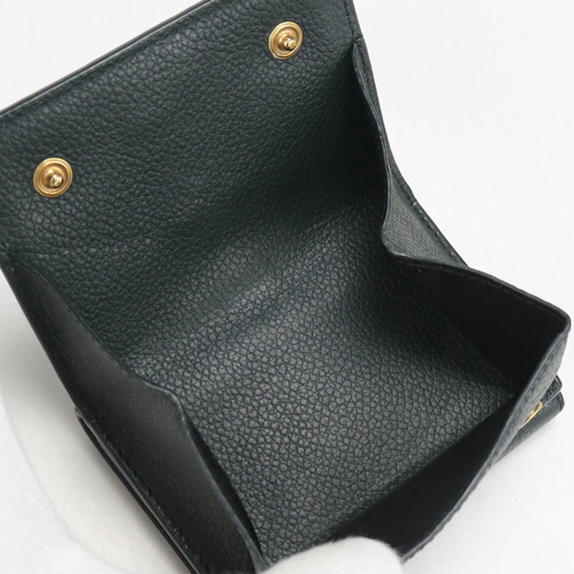 Saint Laurent Paris SAINT LAURENT Tri-fold Wallet 669959 Tiny Origami Women's Green Size ONE SIZE - 6 Thumbnail