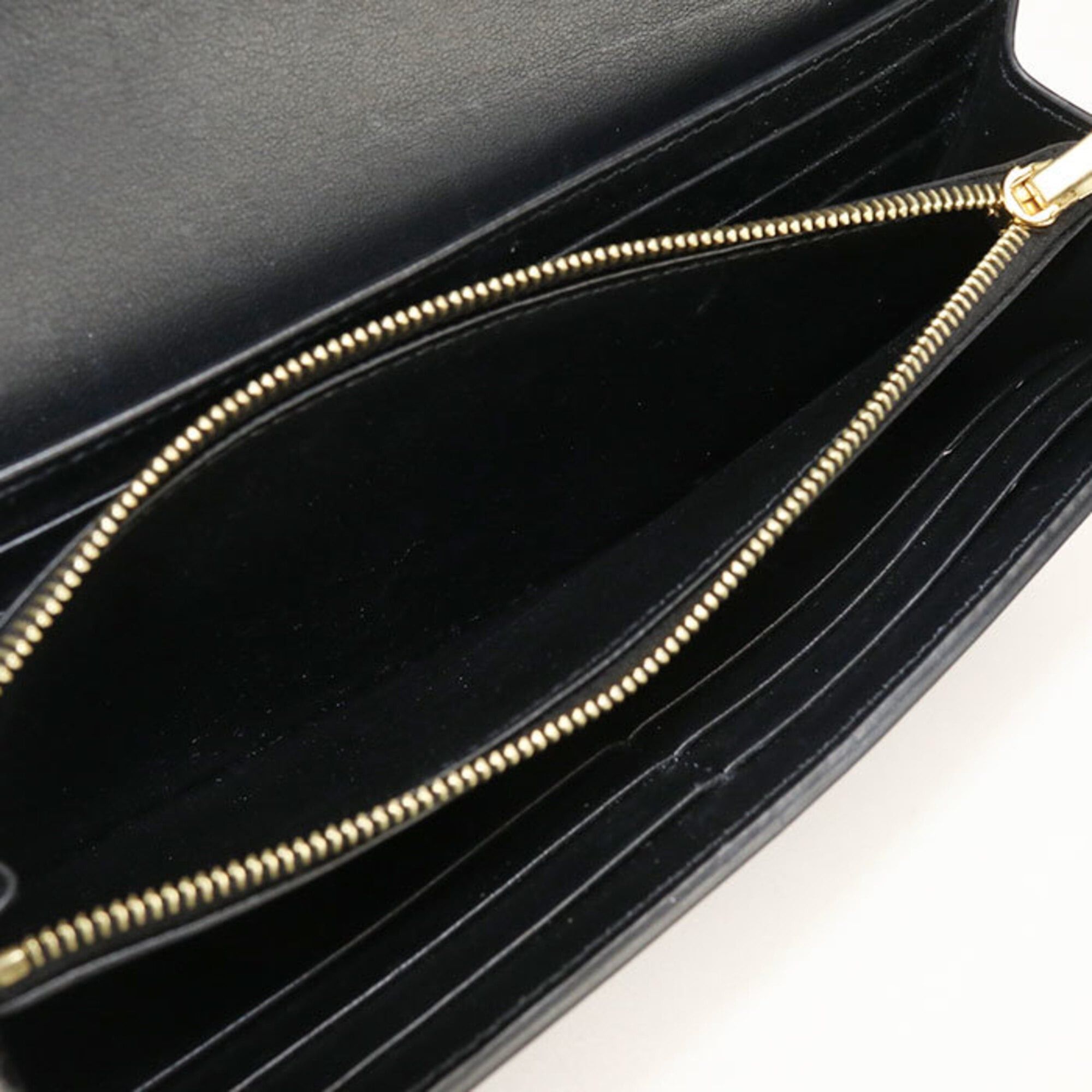 Celine Celine Long Wallet Bi-fold 10E313DPV.38NO Large Triomphe Women's Black Size ONE SIZE - 4 Thumbnail