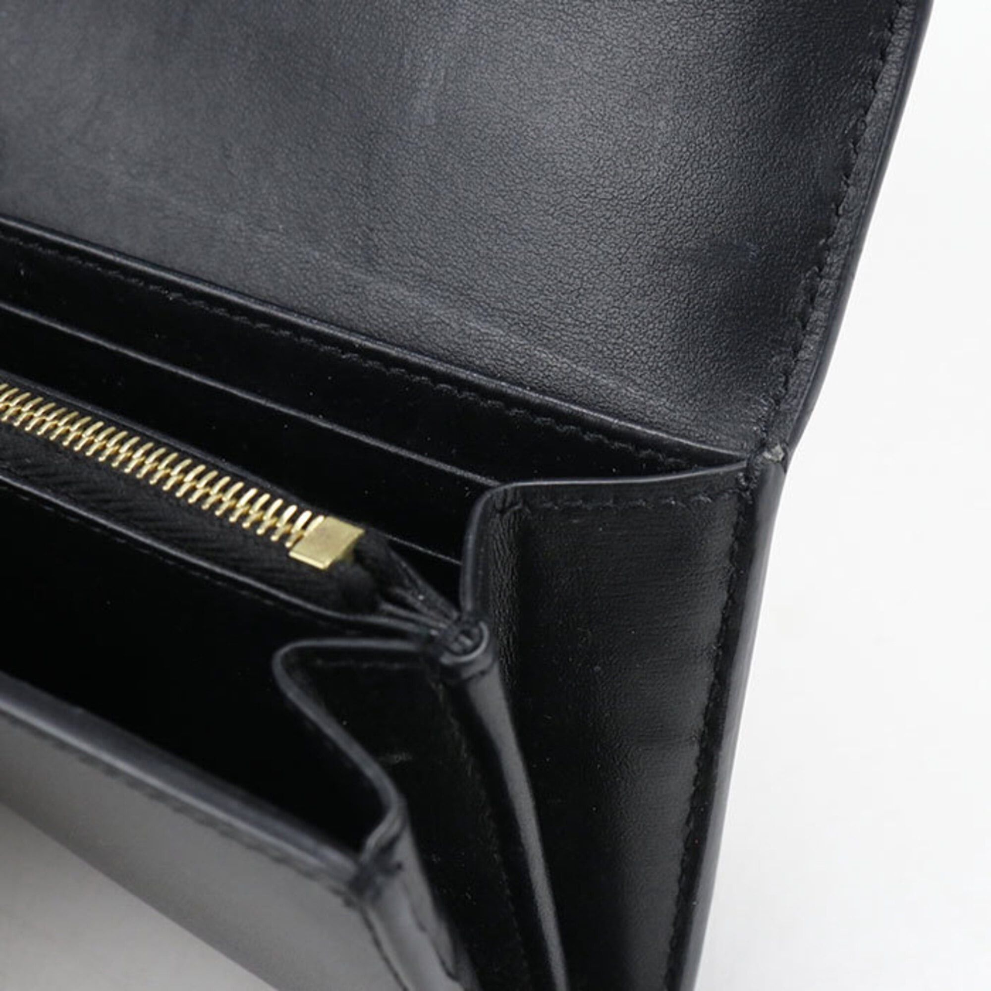Celine Celine Long Wallet Bi-fold 10E313DPV.38NO Large Triomphe Women's Black Size ONE SIZE - 6 Thumbnail