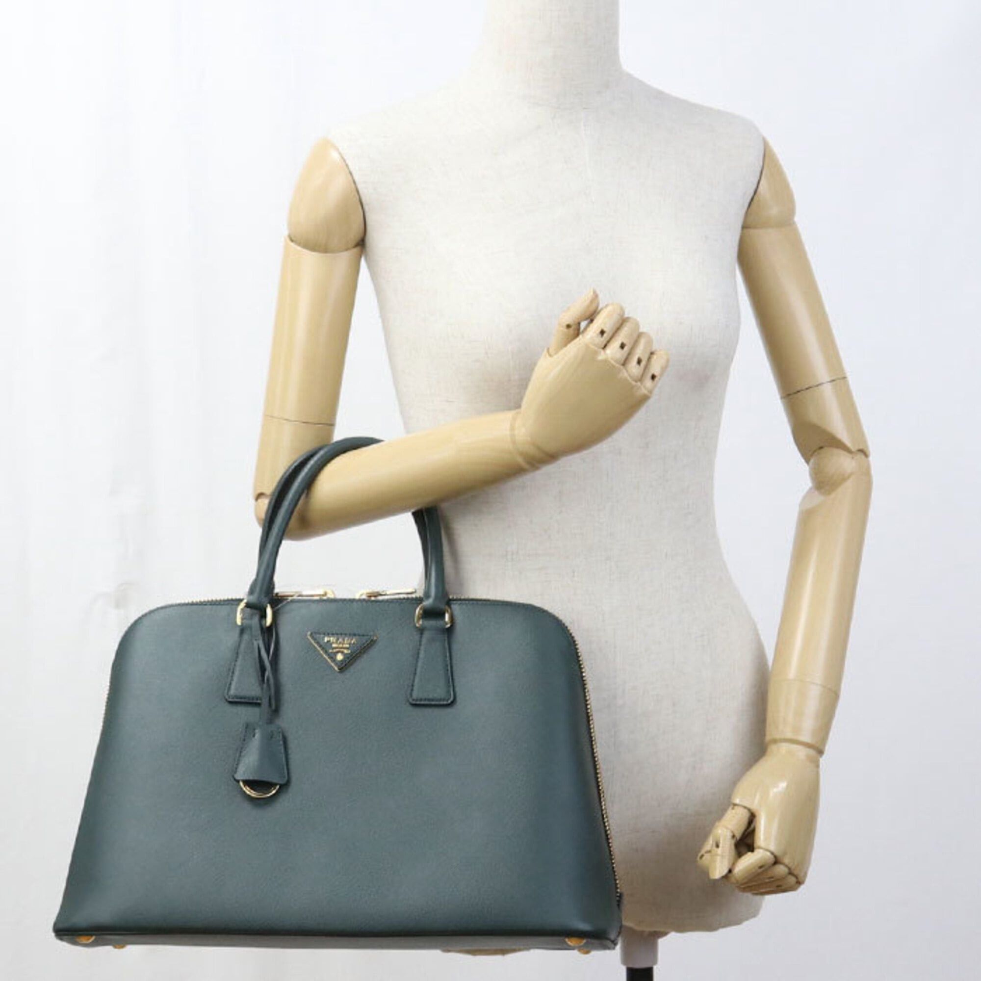 Prada Prada handbag BL0812 Saffiano leather women's green Size ONE SIZE - 10 Thumbnail