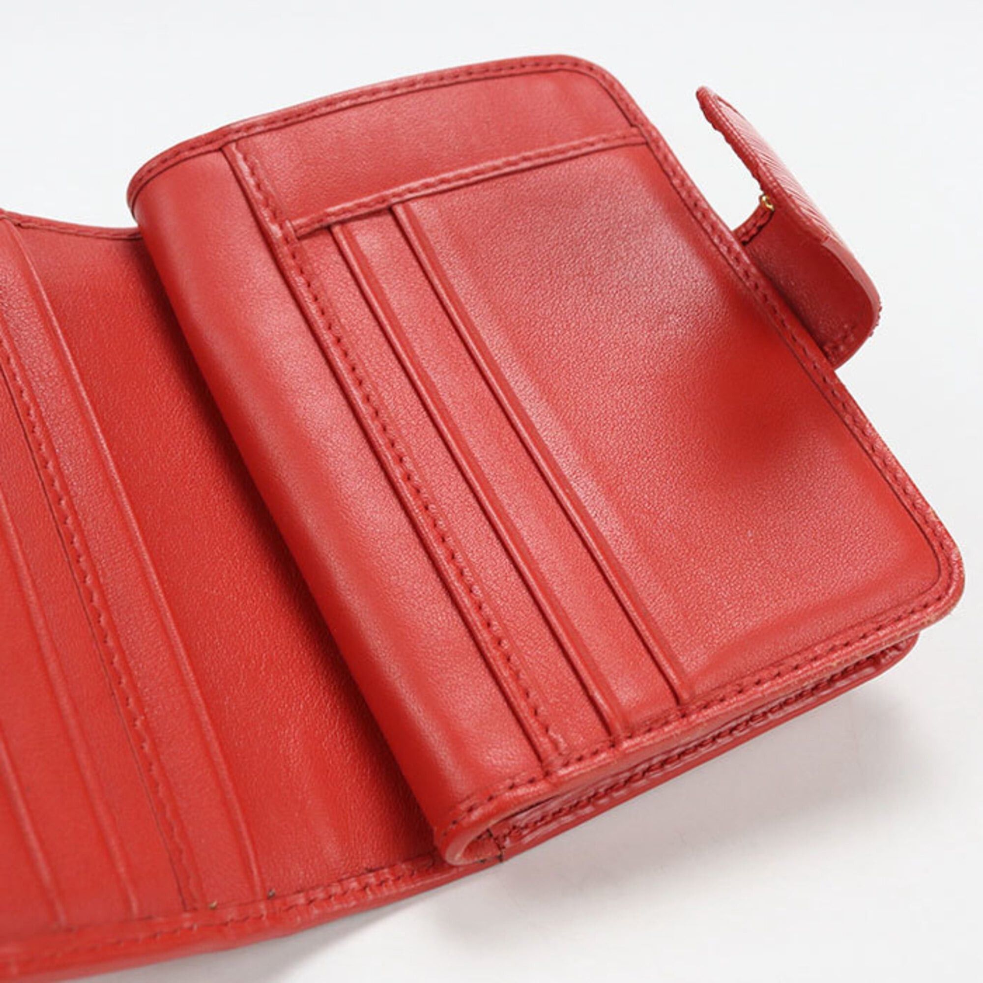 Prada PRADA Bi-fold Wallet 1ML018 Vitello Leather for Women, Red Size ONE SIZE - 8 Thumbnail