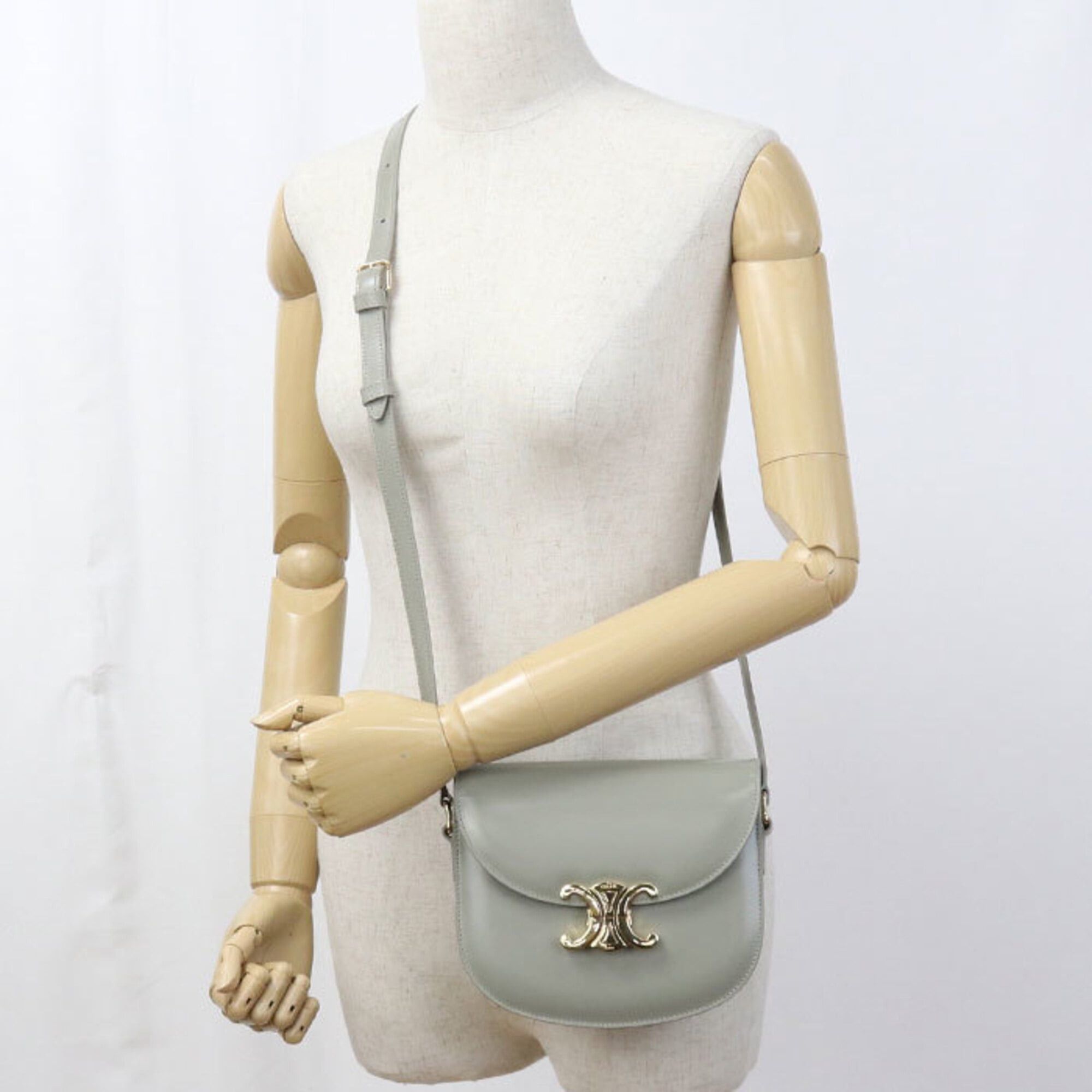 Celine CELINE Triomphe Crossbody Shoulder Bag for Women, Gray Size ONE SIZE - 10 Thumbnail