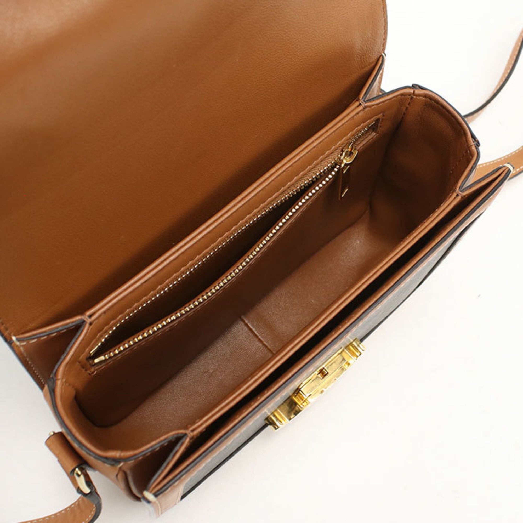 Celine Celine Crossbody Shoulder Bag 188882BZ4.04LU Triomphe Canvas Women's Brown Size ONE SIZE - 3 Thumbnail