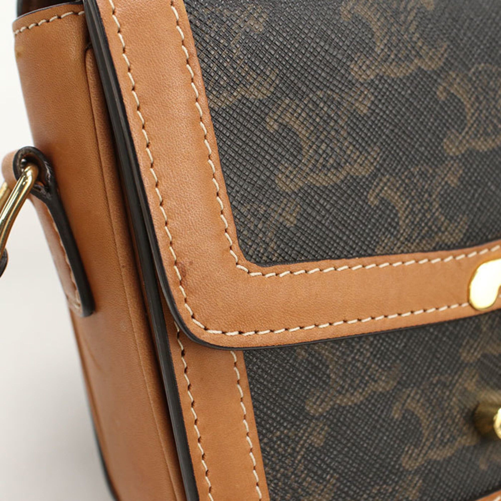 Celine Celine Crossbody Shoulder Bag 188882BZ4.04LU Triomphe Canvas Women's Brown Size ONE SIZE - 7 Thumbnail