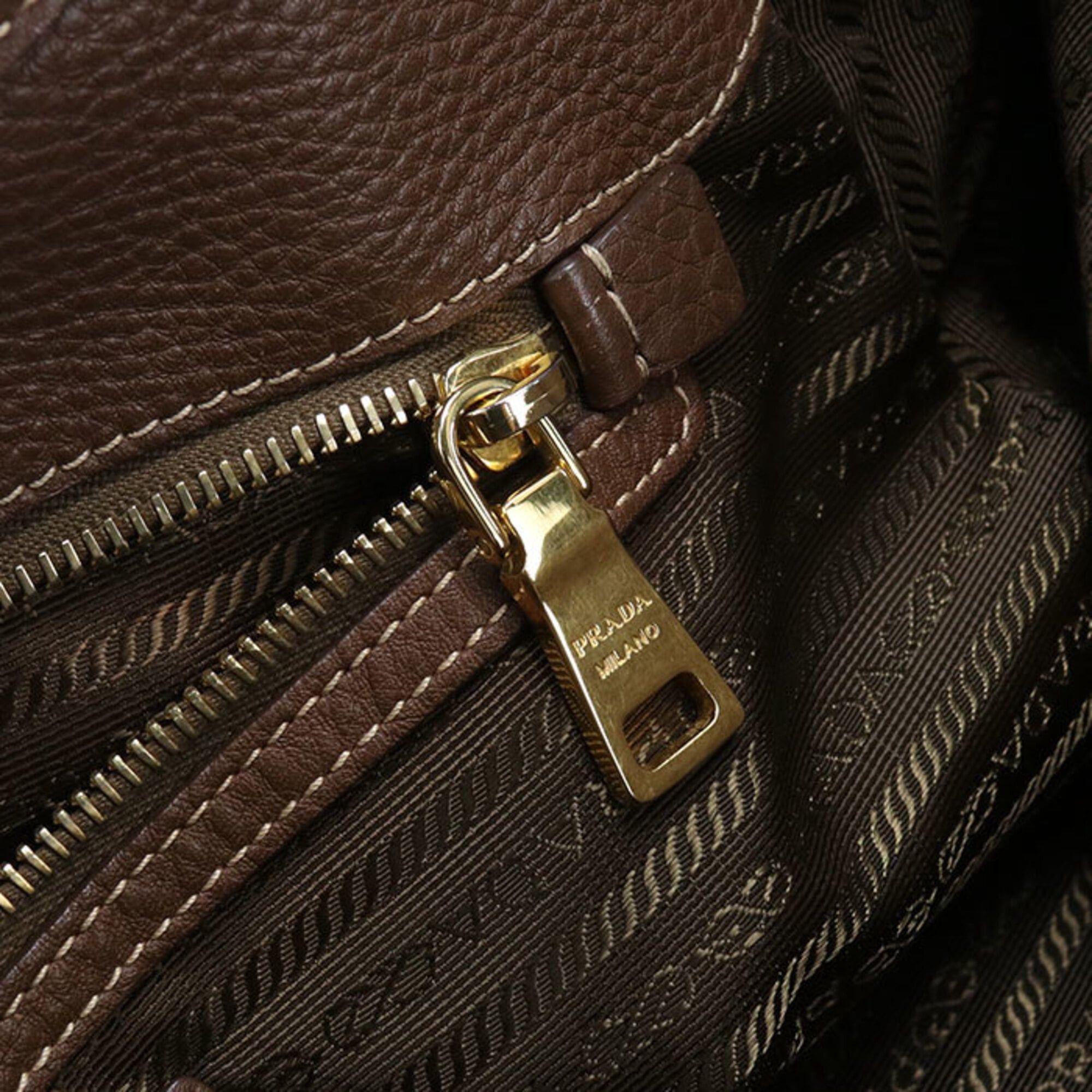 Prada Prada Tote Bag BR4635 Women's Brown Size ONE SIZE - 8 Thumbnail