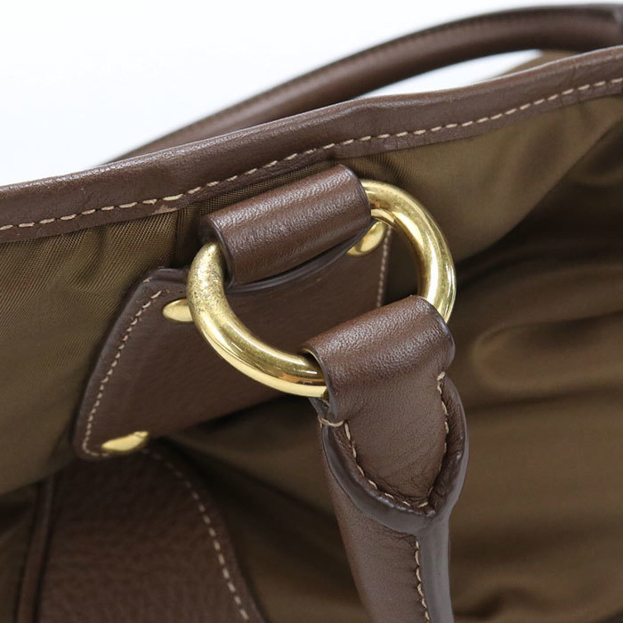 Prada Prada Tote Bag BR4635 Women's Brown Size ONE SIZE - 5 Thumbnail