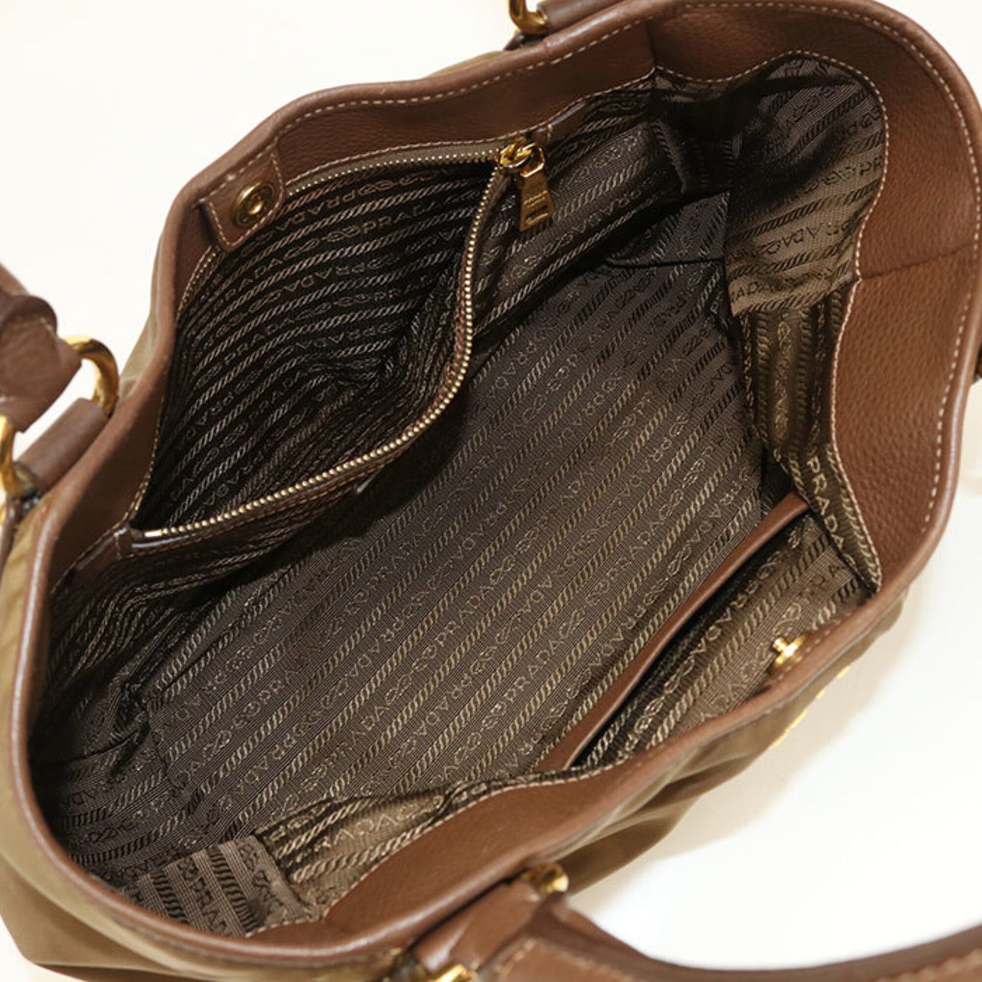 Prada Prada Tote Bag BR4635 Women's Brown Size ONE SIZE - 3 Thumbnail