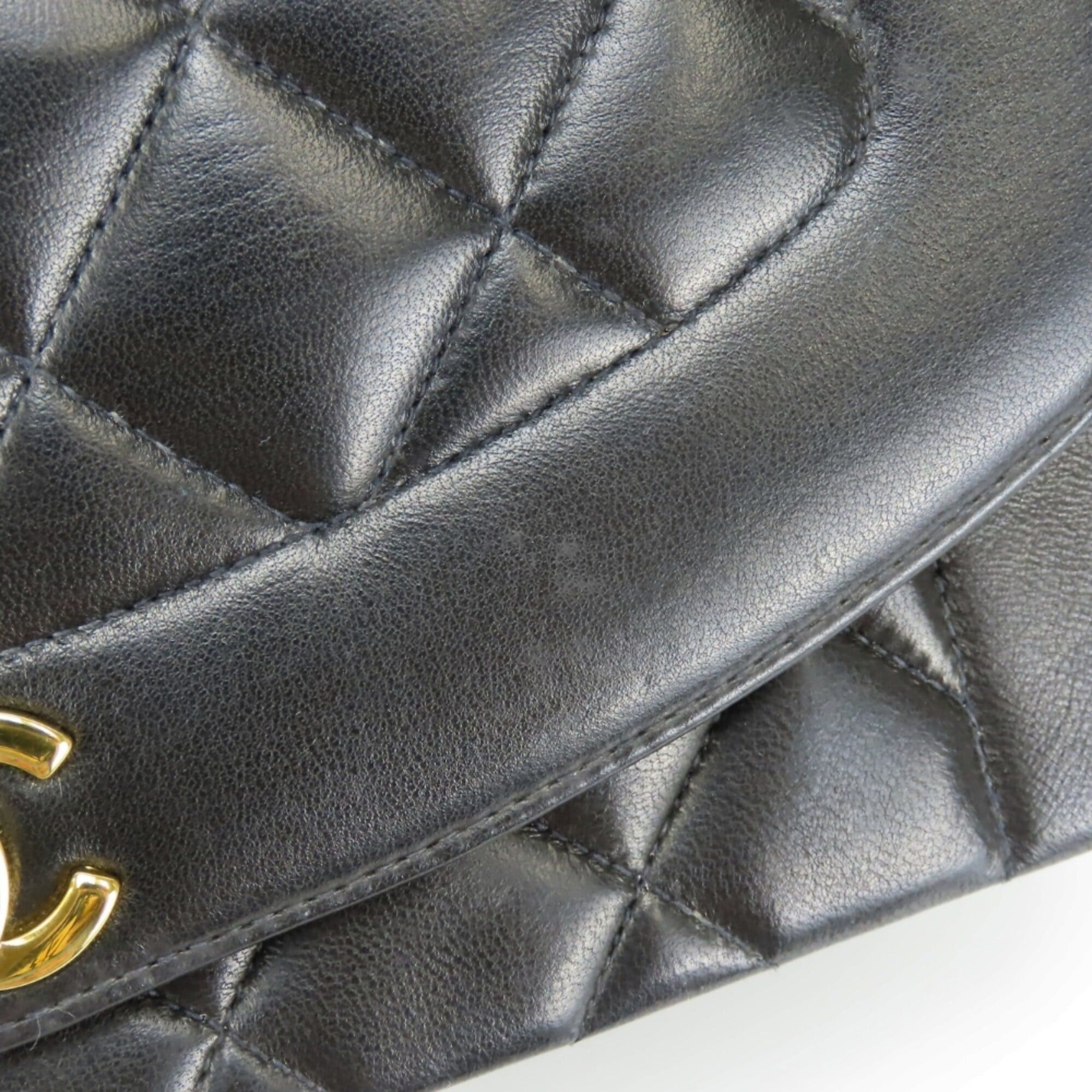 Chanel Chanel Diana Shoulder Bag, Lambskin, Black, Gold Hardware, Coco Mark, Chain, Women's. Size ONE SIZE - 12 Thumbnail