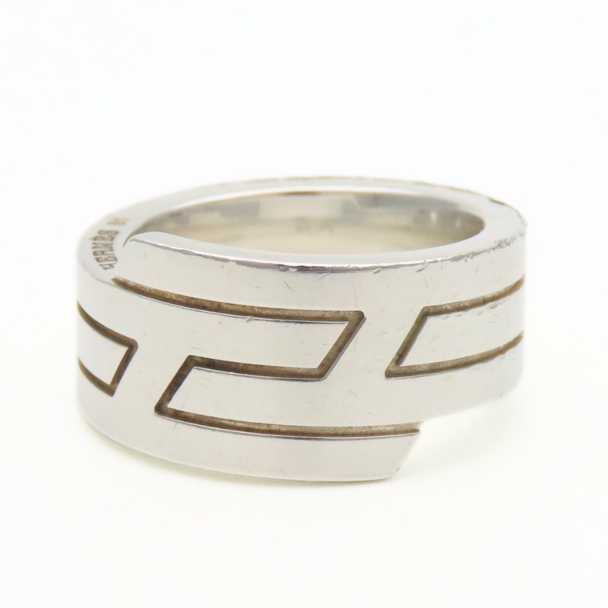 Hermes Hermes Ring - Italique, Size 51, Sterling Silver 925, Women's Size ONE SIZE - 3 Thumbnail