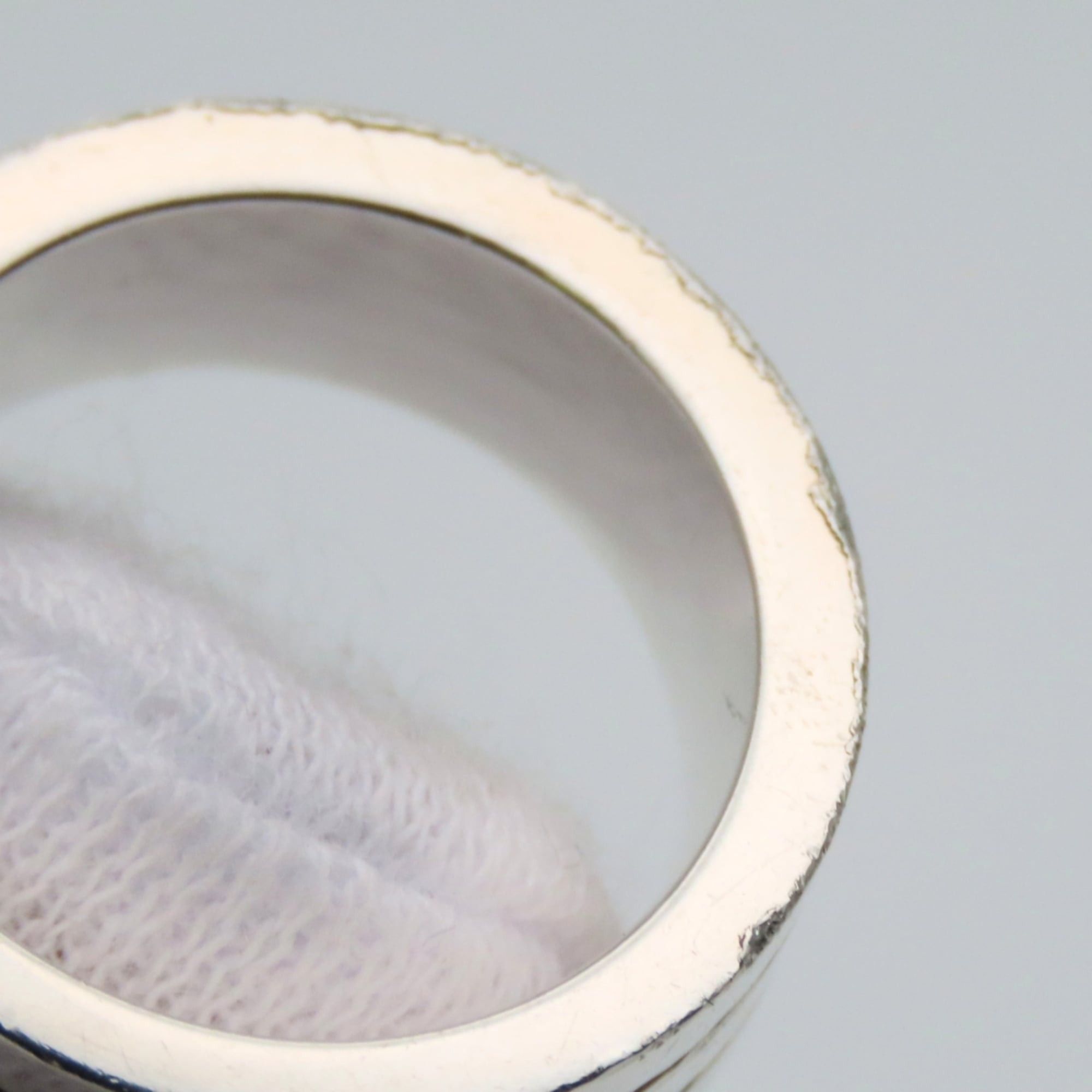 Hermes Hermes Ring - Italique, Size 51, Sterling Silver 925, Women's Size ONE SIZE - 10 Thumbnail