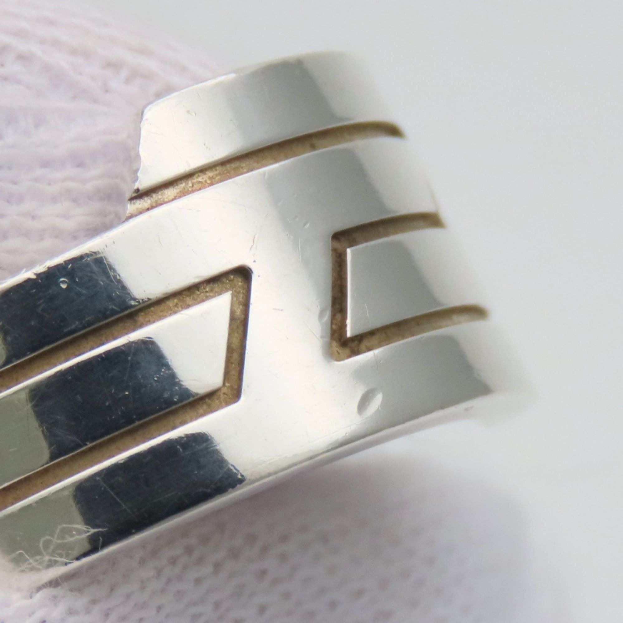 Hermes Hermes Ring - Italique, Size 51, Sterling Silver 925, Women's Size ONE SIZE - 8 Thumbnail