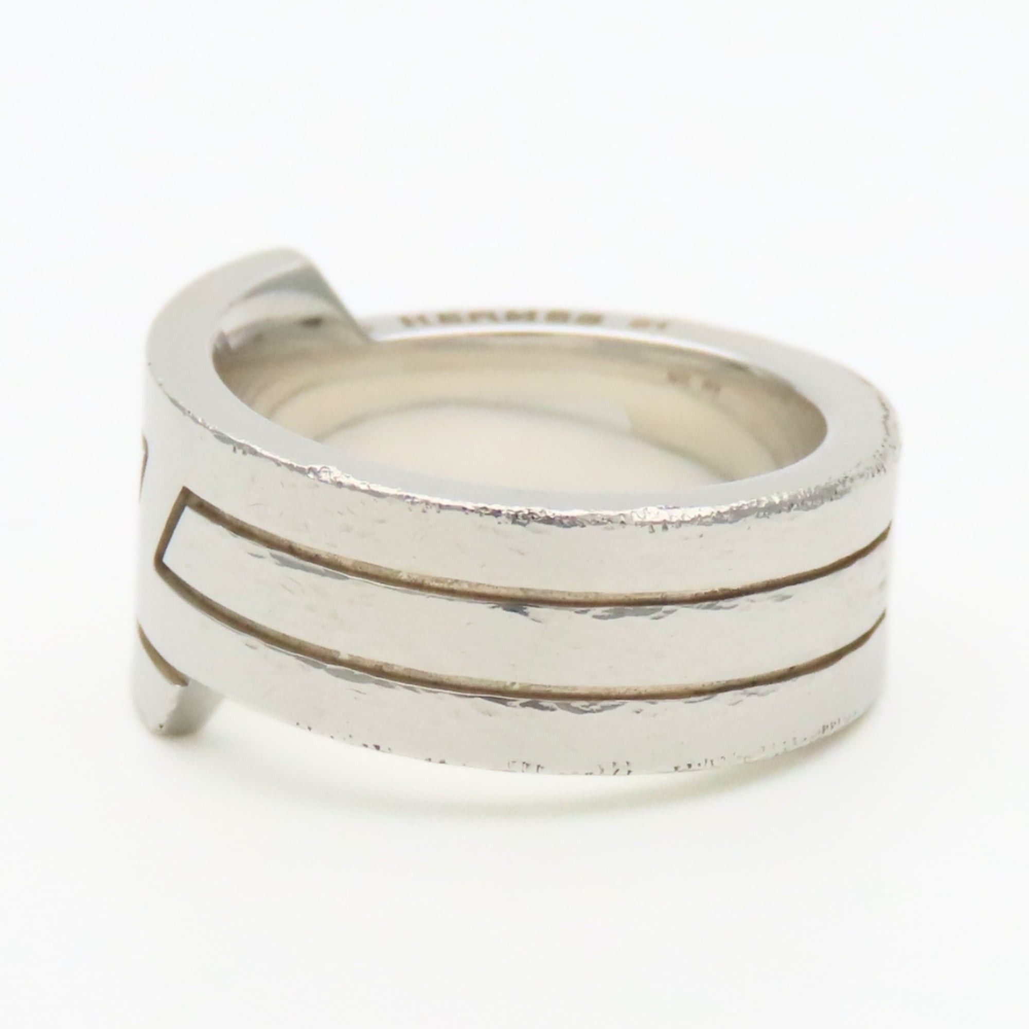 Hermes Hermes Ring - Italique, Size 51, Sterling Silver 925, Women's Size ONE SIZE - 4 Thumbnail