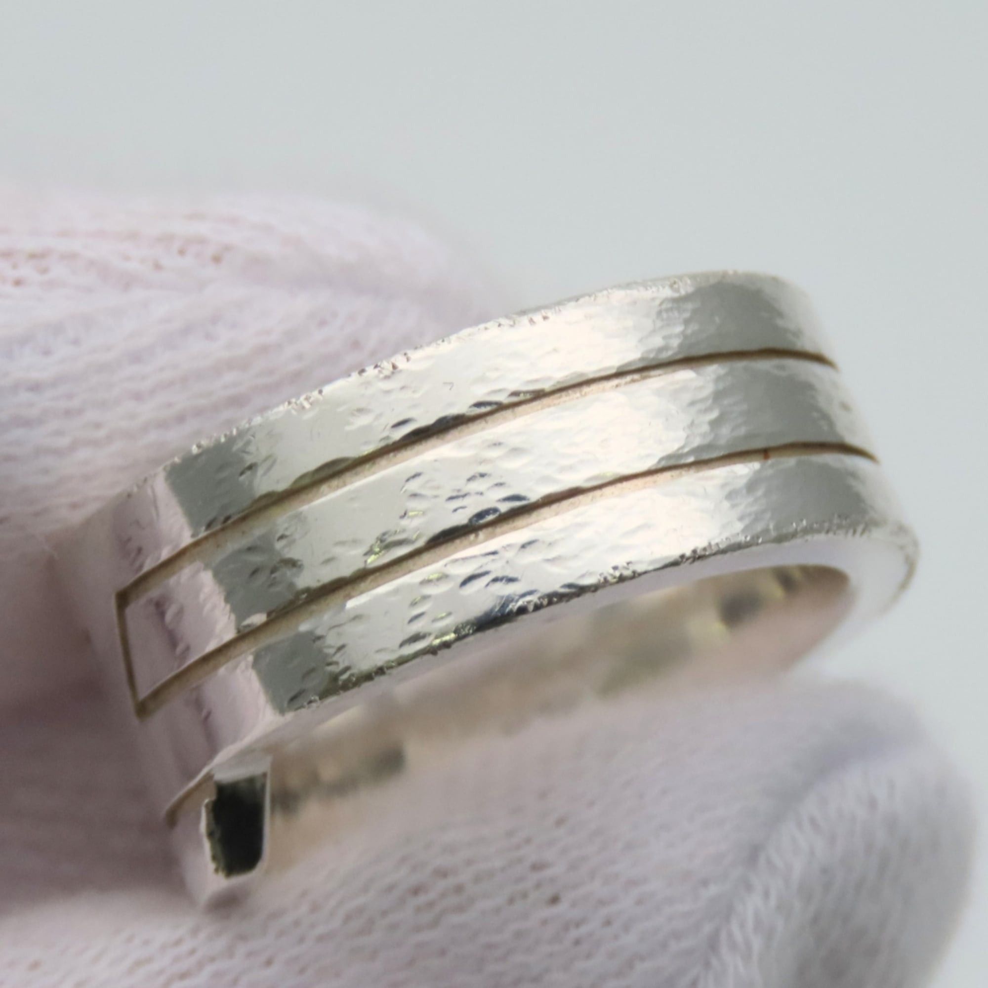 Hermes Hermes Ring - Italique, Size 51, Sterling Silver 925, Women's Size ONE SIZE - 9 Thumbnail
