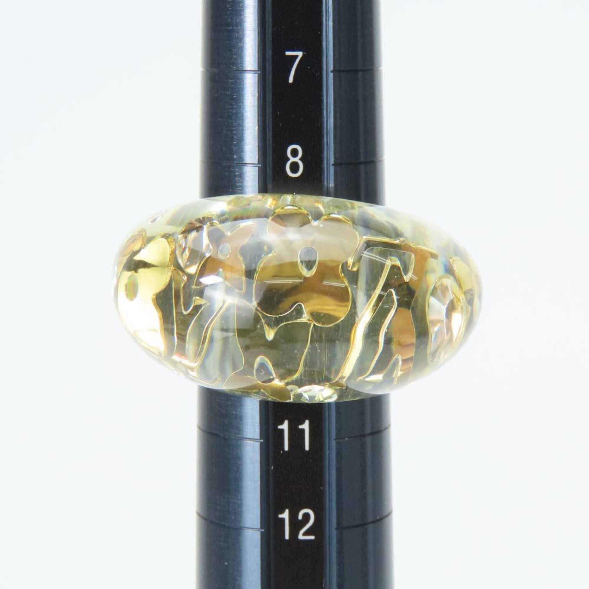 Louis Vuitton Louis Vuitton Ring - Bague Inclusion M65863, Size S, Plastic, Clear Gold, Women's LOUIS VUITTON Size ONE SIZE - 8 Thumbnail
