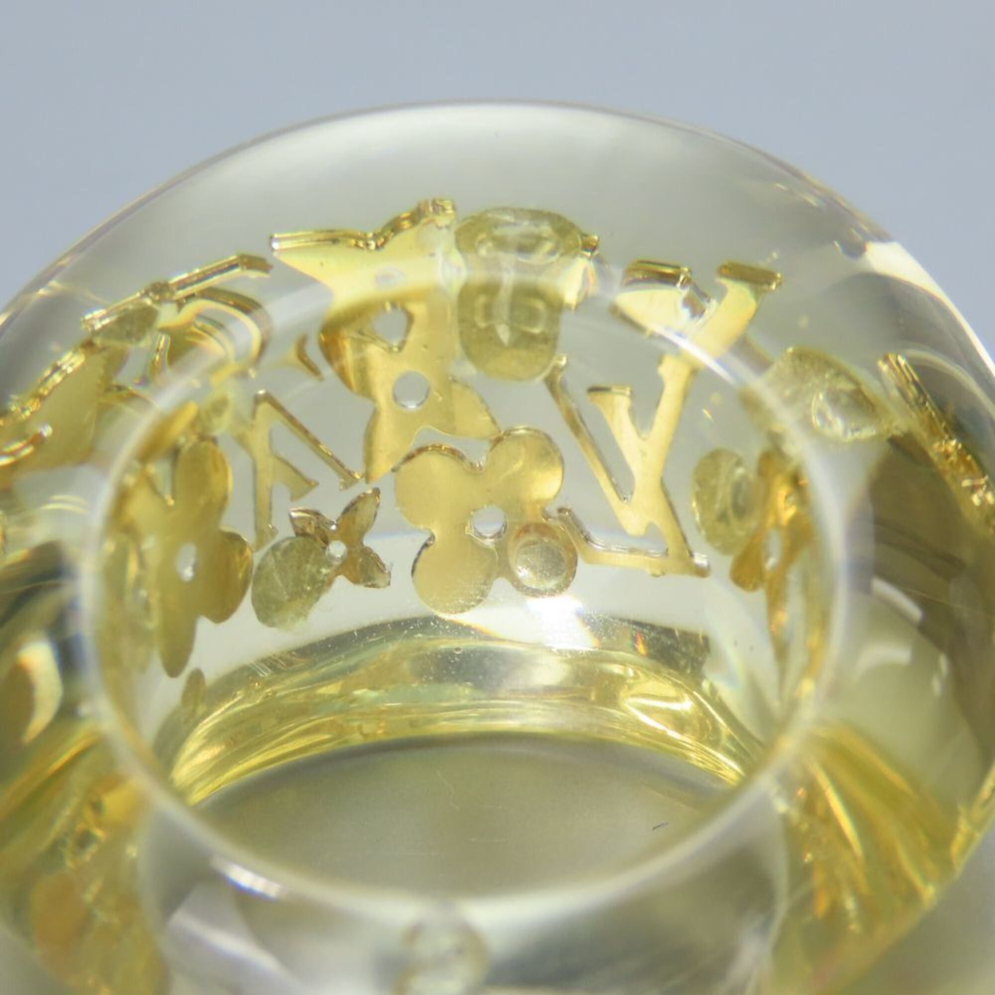 Louis Vuitton Louis Vuitton Ring - Bague Inclusion M65863, Size S, Plastic, Clear Gold, Women's LOUIS VUITTON Size ONE SIZE - 5 Thumbnail