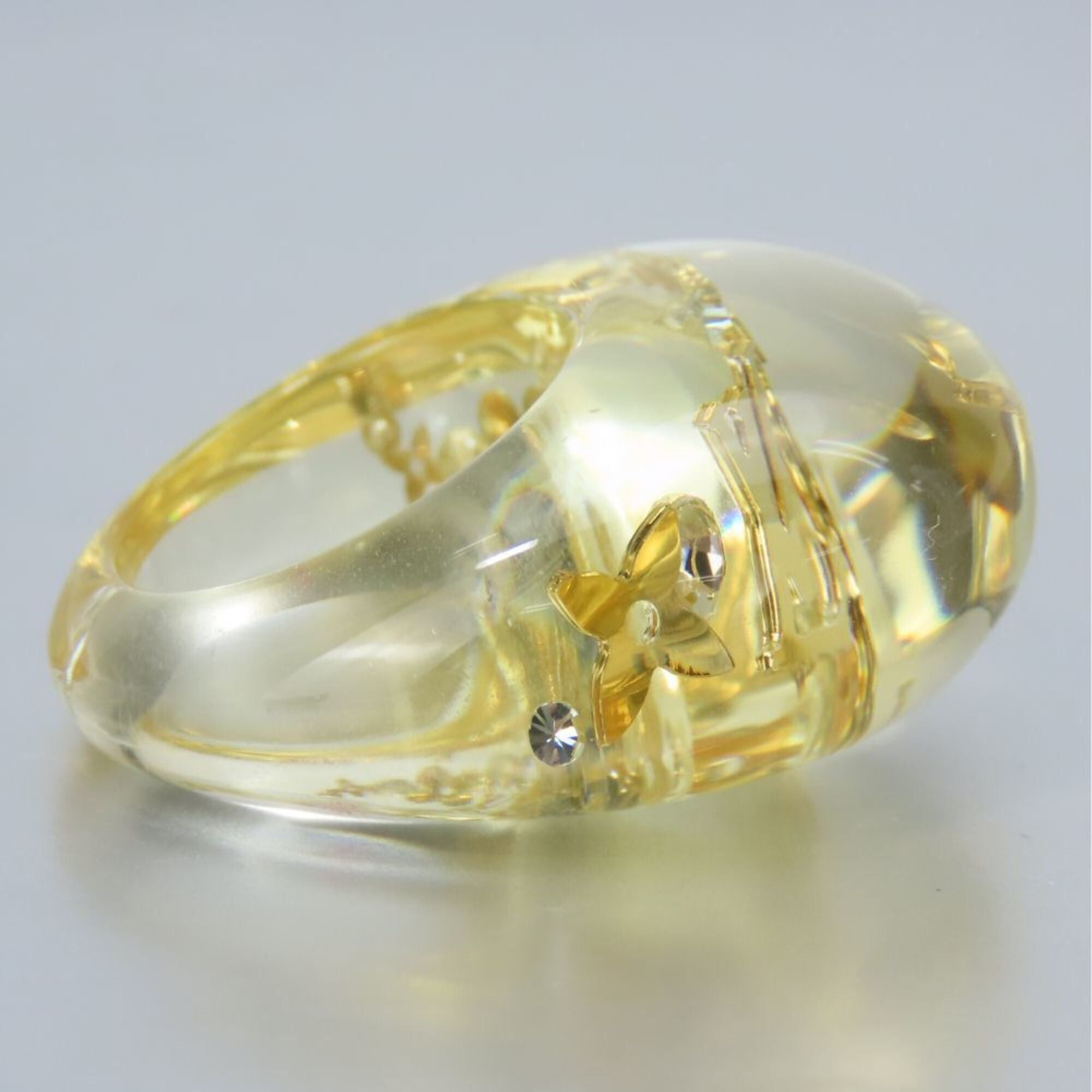 Louis Vuitton Louis Vuitton Ring - Bague Inclusion M65863, Size S, Plastic, Clear Gold, Women's LOUIS VUITTON Size ONE SIZE - 4 Thumbnail