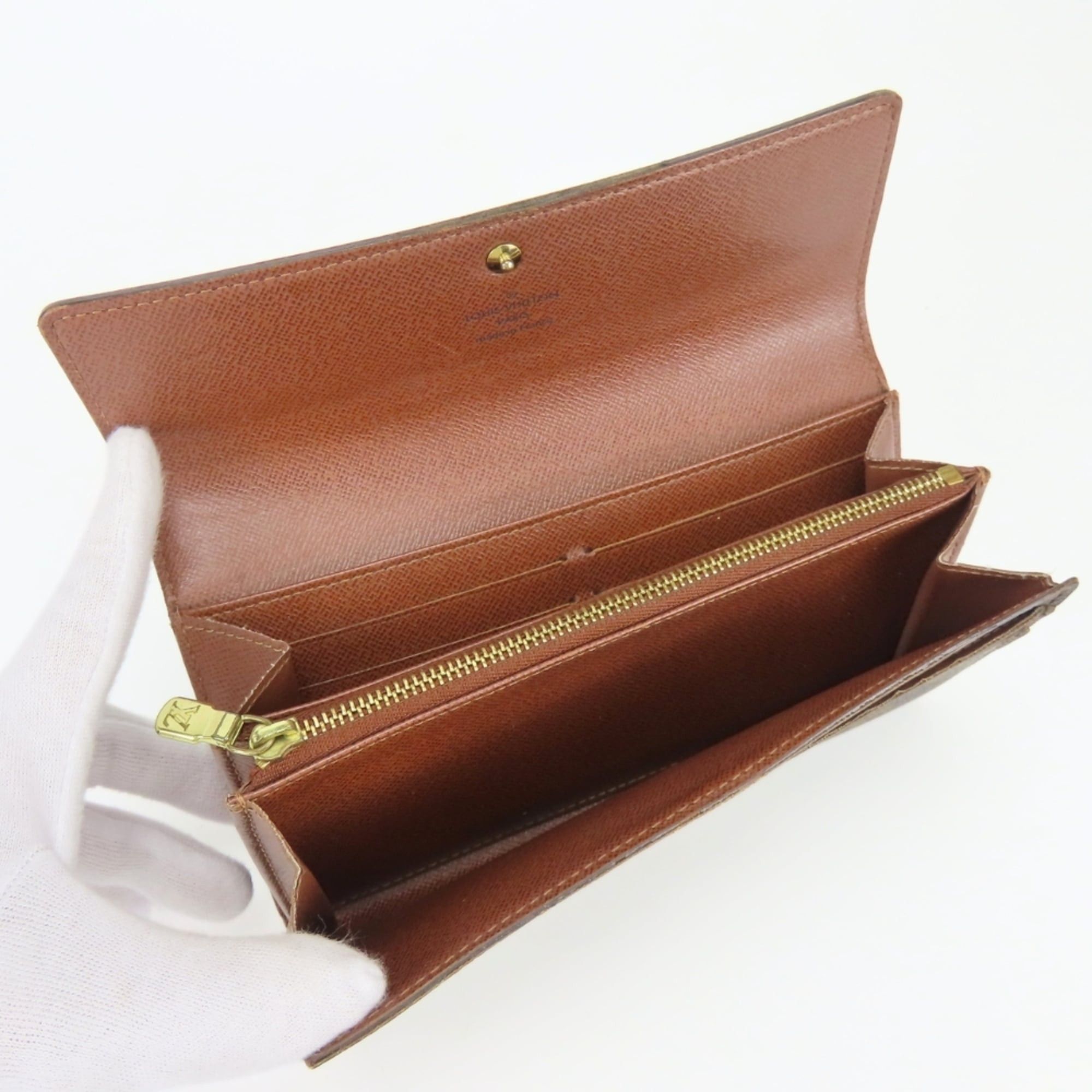 Louis Vuitton Louis Vuitton Portefeuille Sarah Long Wallet M61734 Monogram Brown Bi-fold Women's LOUIS VUITTON Size ONE SIZE - 15 Thumbnail