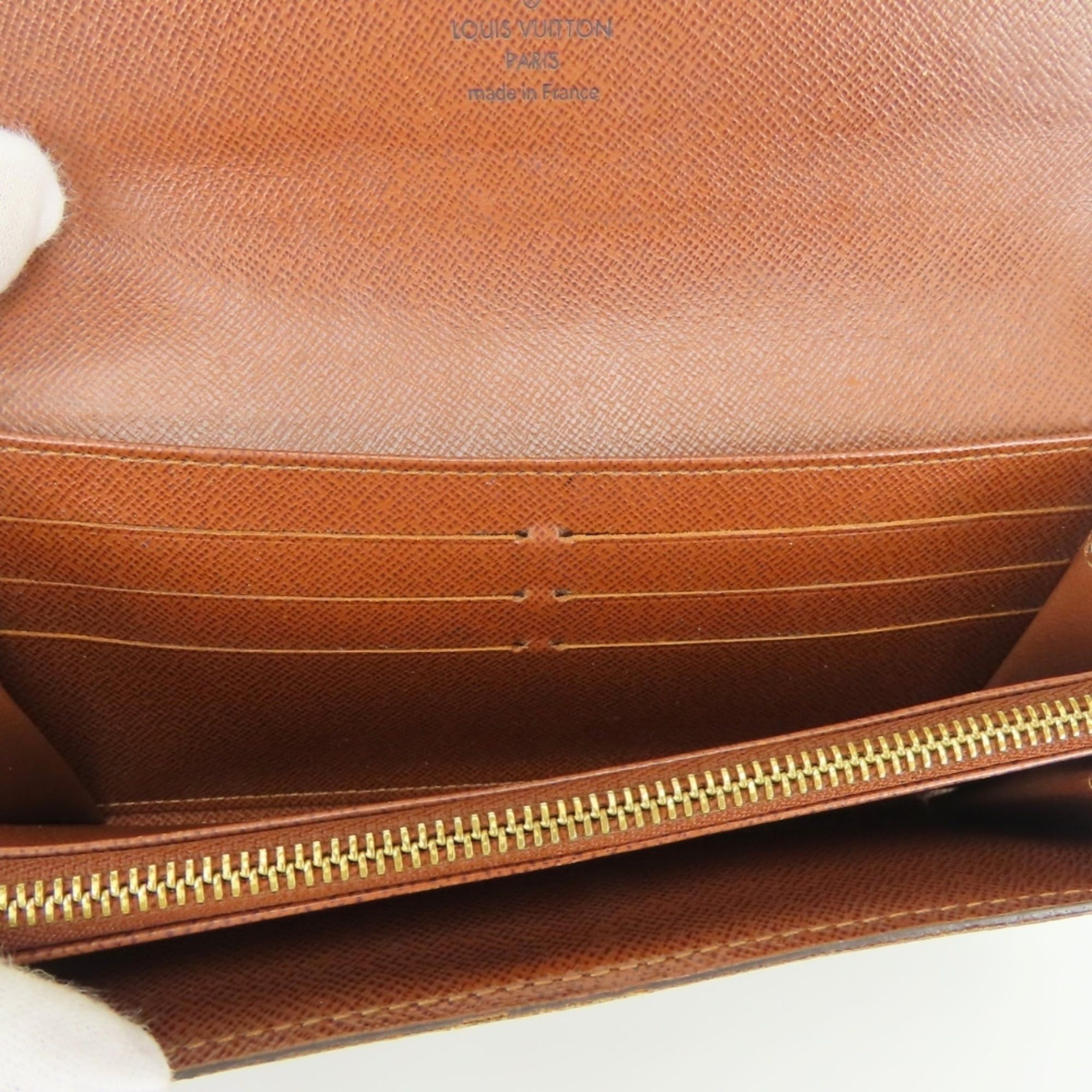 Louis Vuitton Louis Vuitton Portefeuille Sarah Long Wallet M61734 Monogram Brown Bi-fold Women's LOUIS VUITTON Size ONE SIZE - 18 Thumbnail