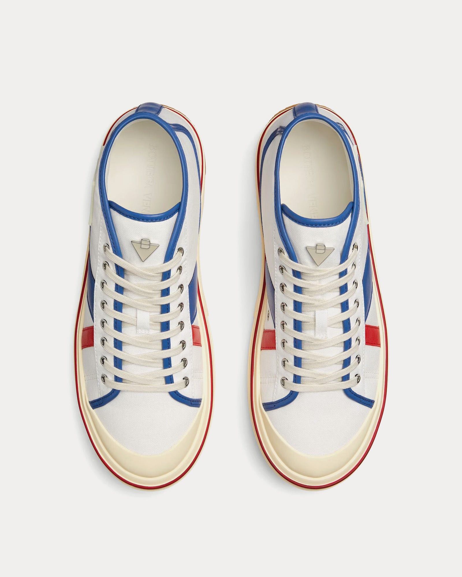 Bottega Veneta Eliot Canvas & Leather White / Surf High Top Sneakers Size US 7 / EU 40 - 2 Thumbnail